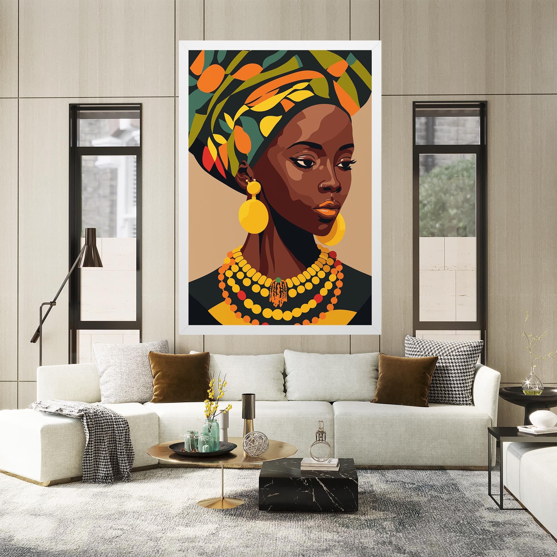 African Earrings mockup 2