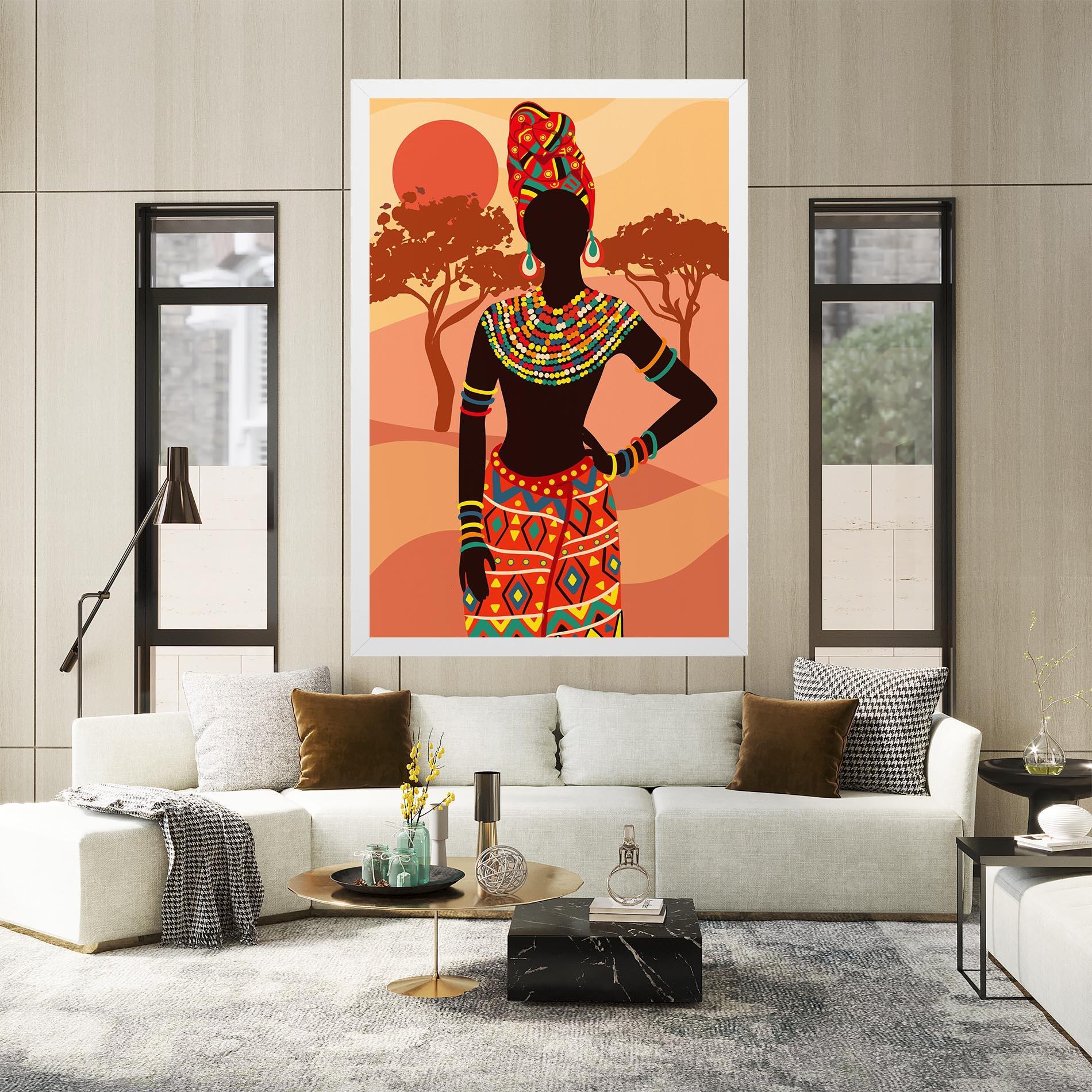 Картина на платно Ethnic African Color mockup 2