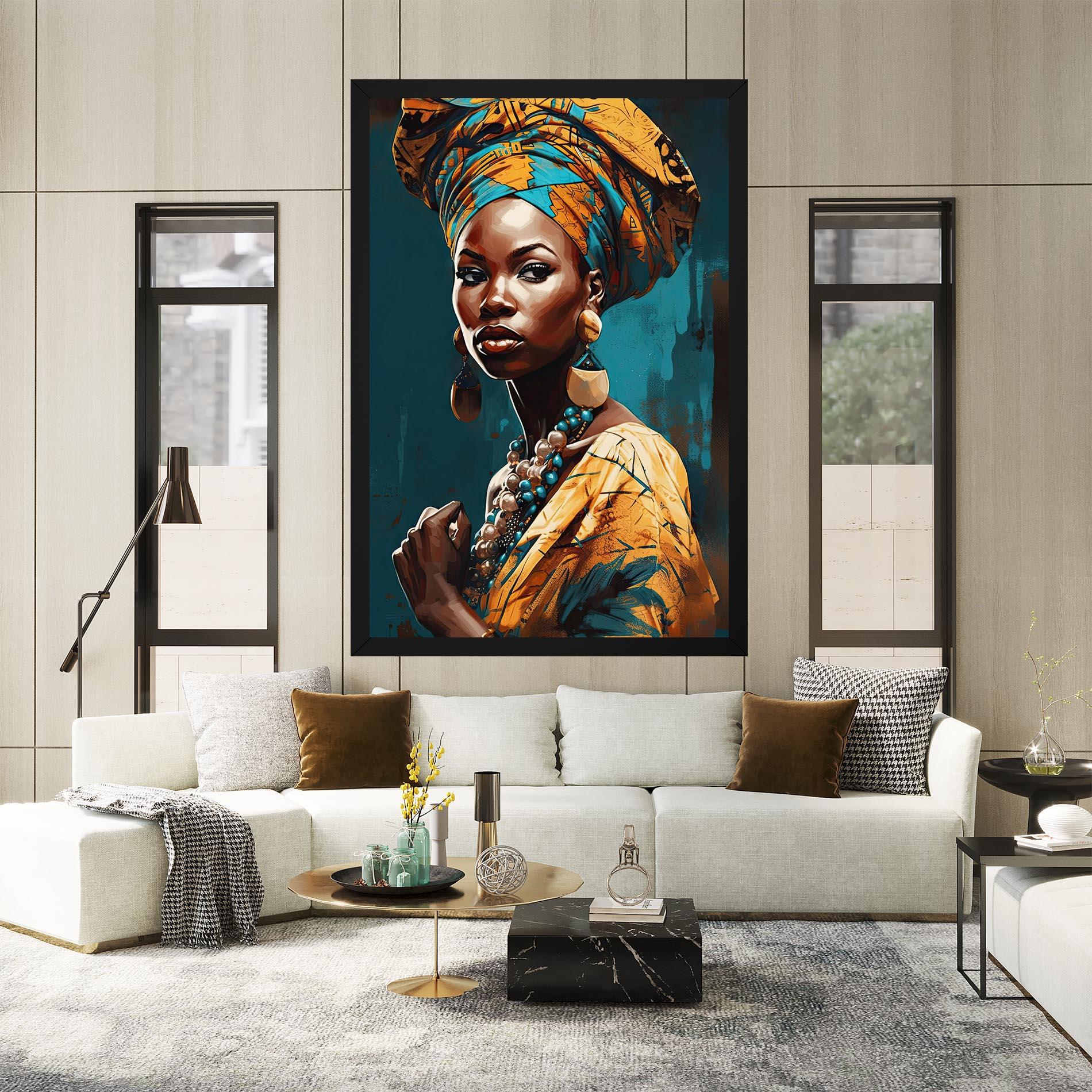 Картина на платно Azure Chic Woman mockup 2