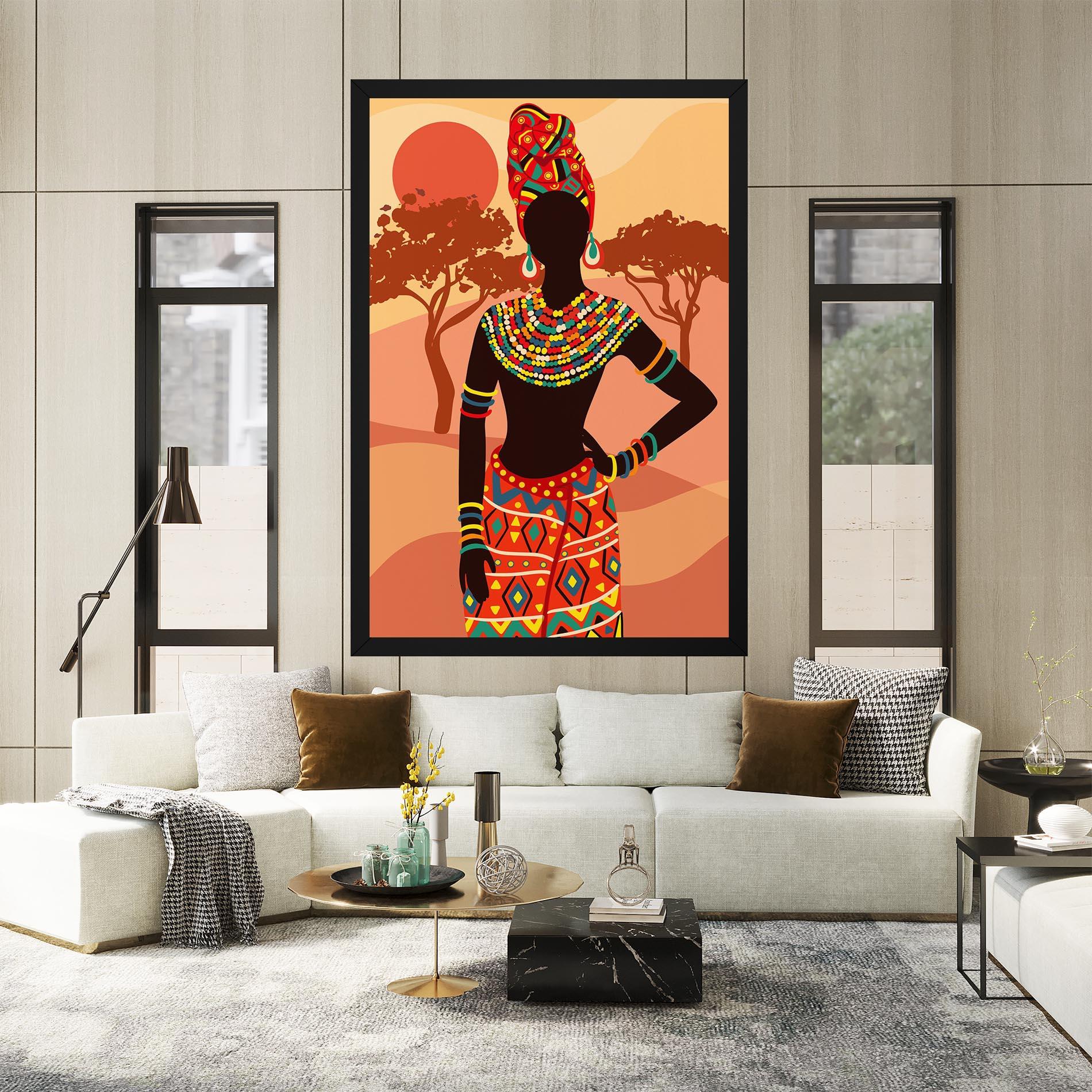 Картина на платно Ethnic African Color mockup 2