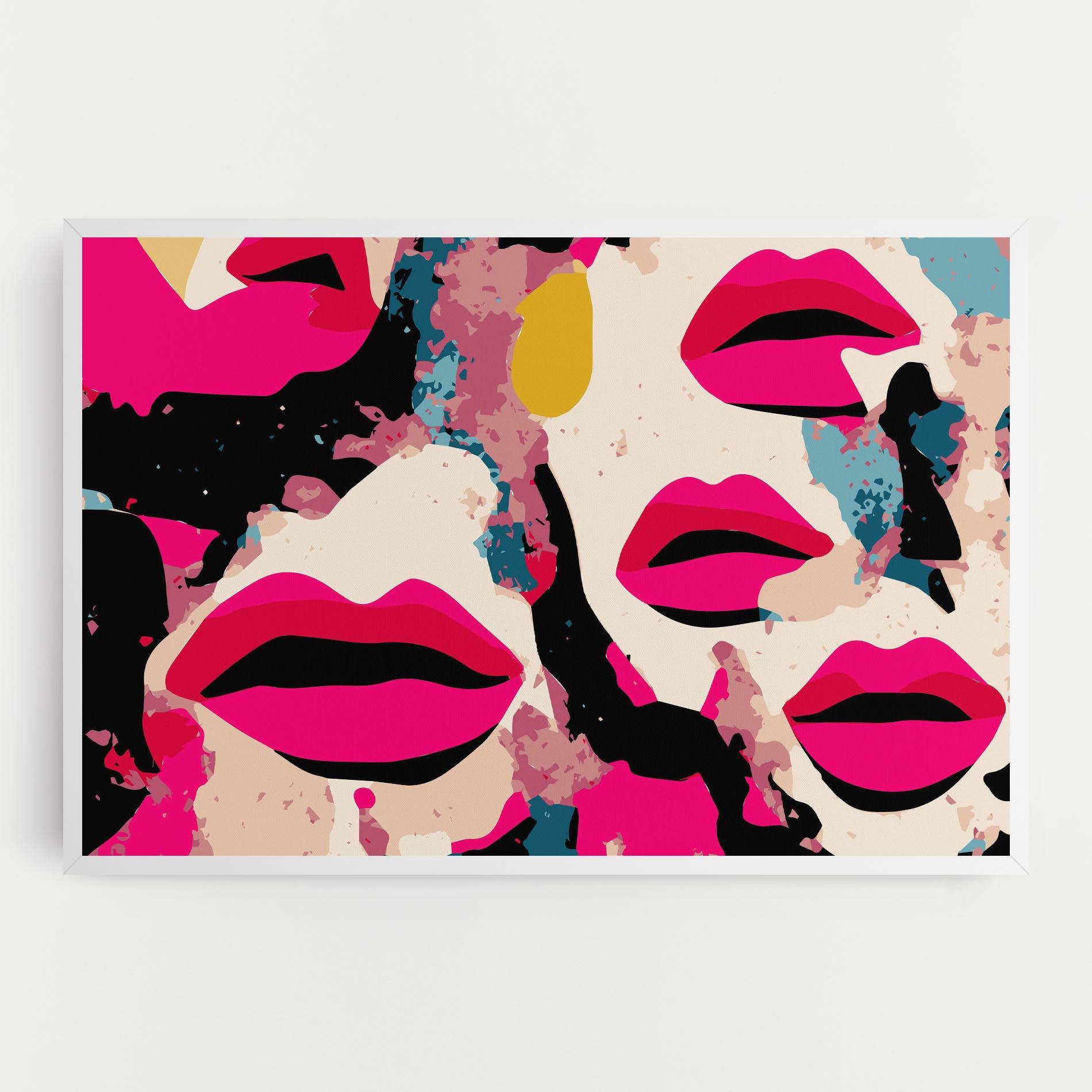 Картина на платно Pink Lips mockup 0