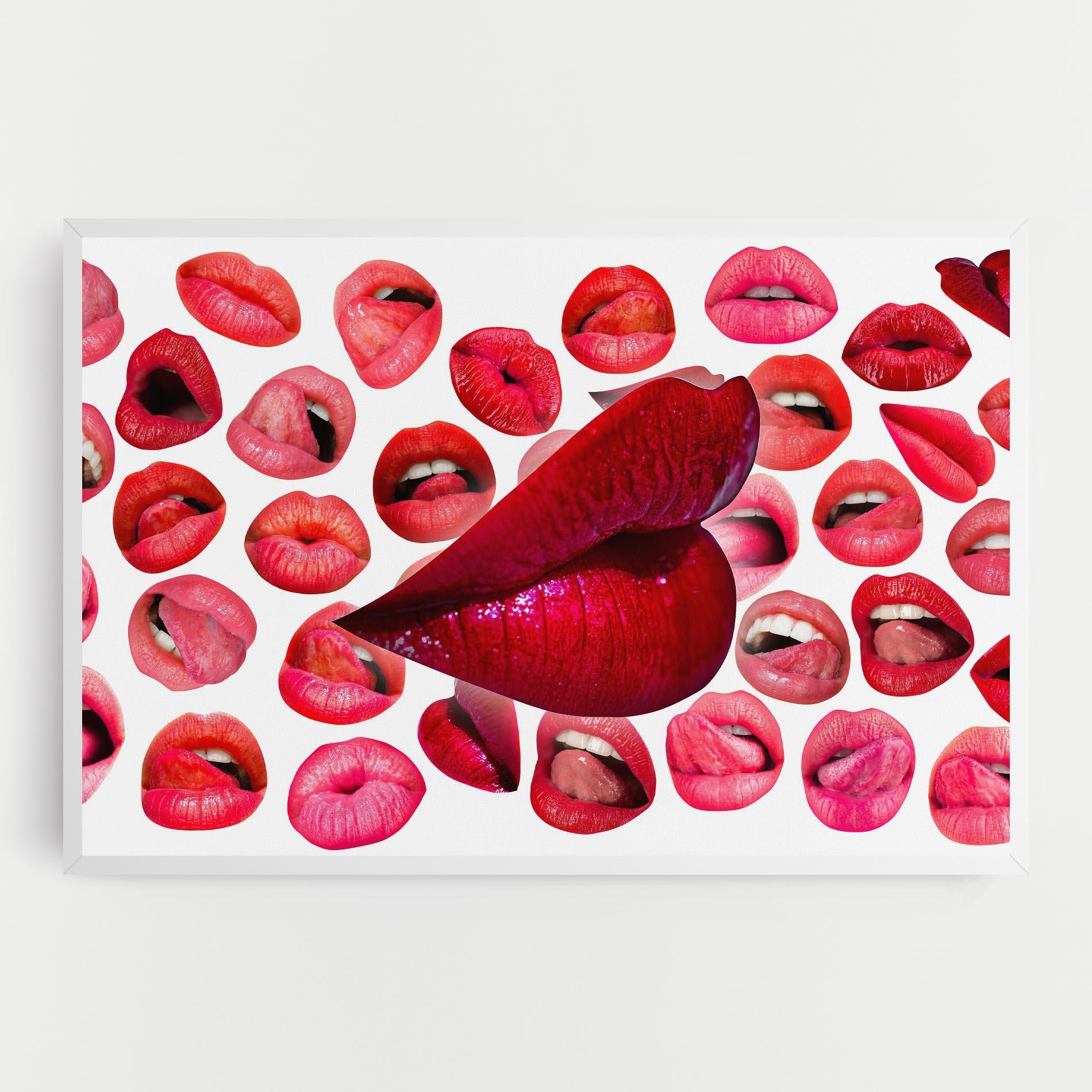Картина на платно Red Lip Female mockup 0