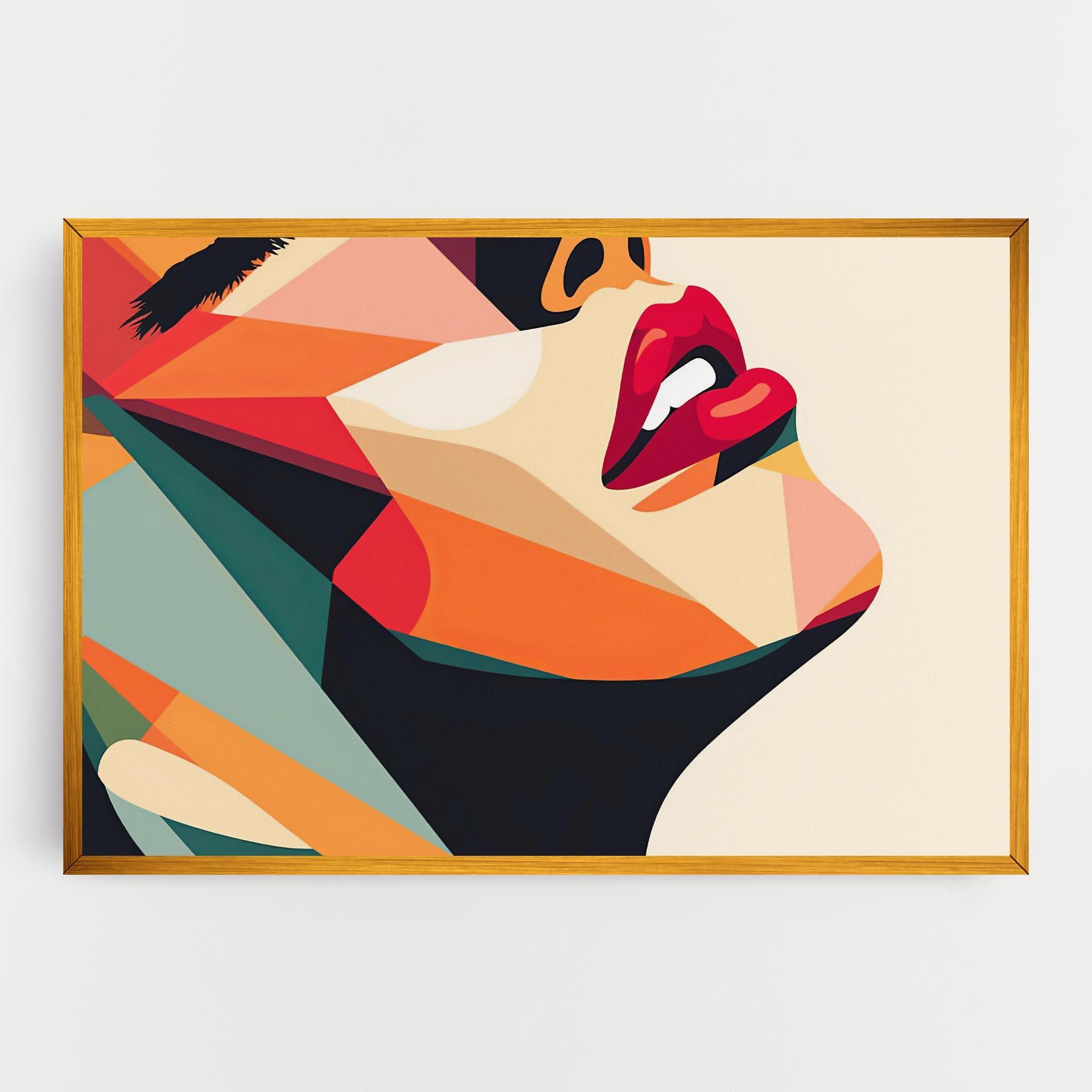 Картина на платно Abstract Lips mockup 0