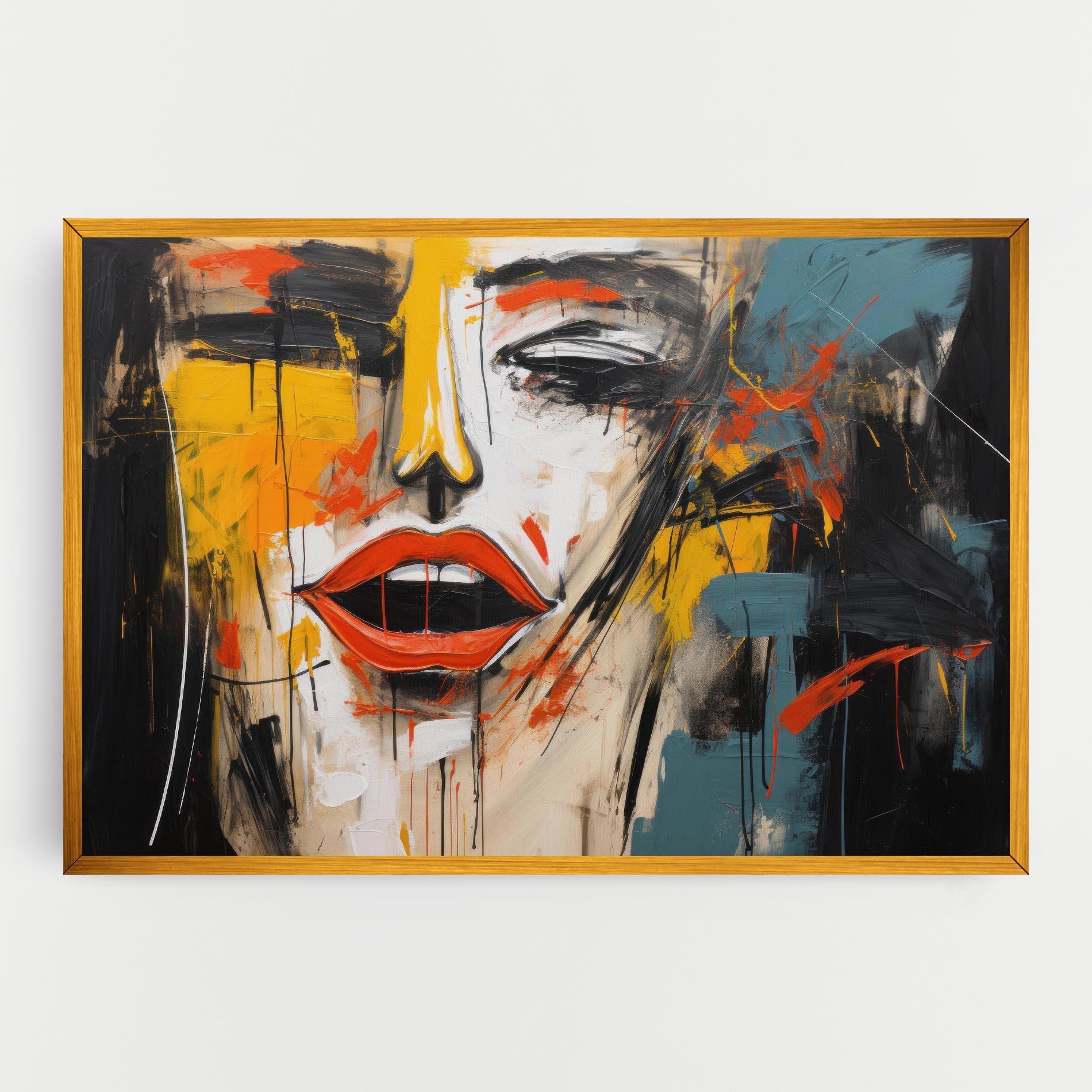 Картина на платно Abstract Woman Lips mockup 0