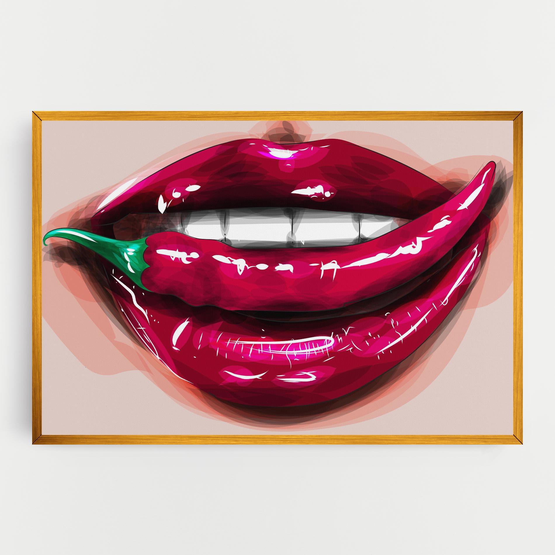 Картина на платно Chilli Lips mockup 0