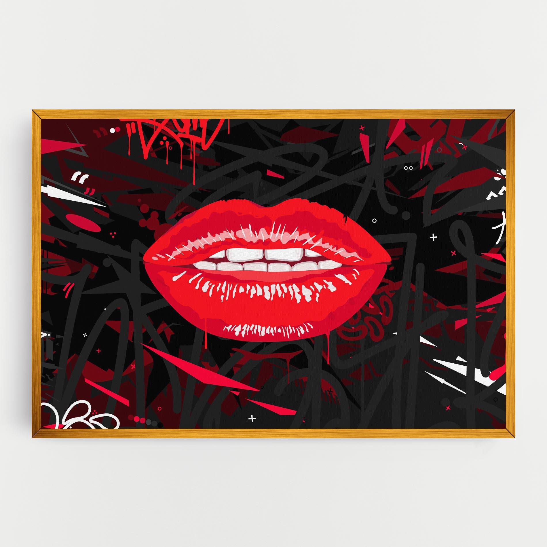 Картина на платно Graff Lips mockup 0