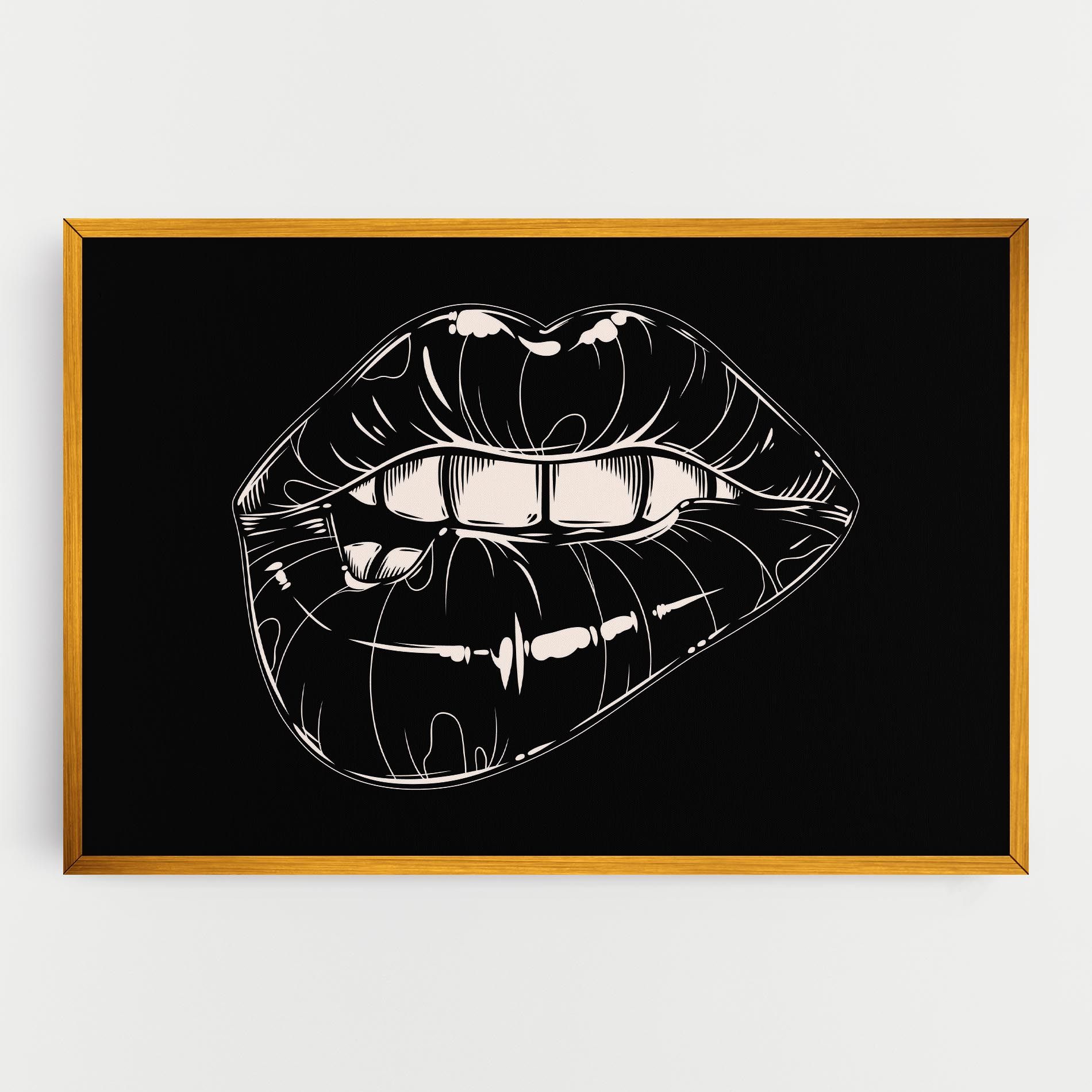 Juicy Lips On Black mockup 0