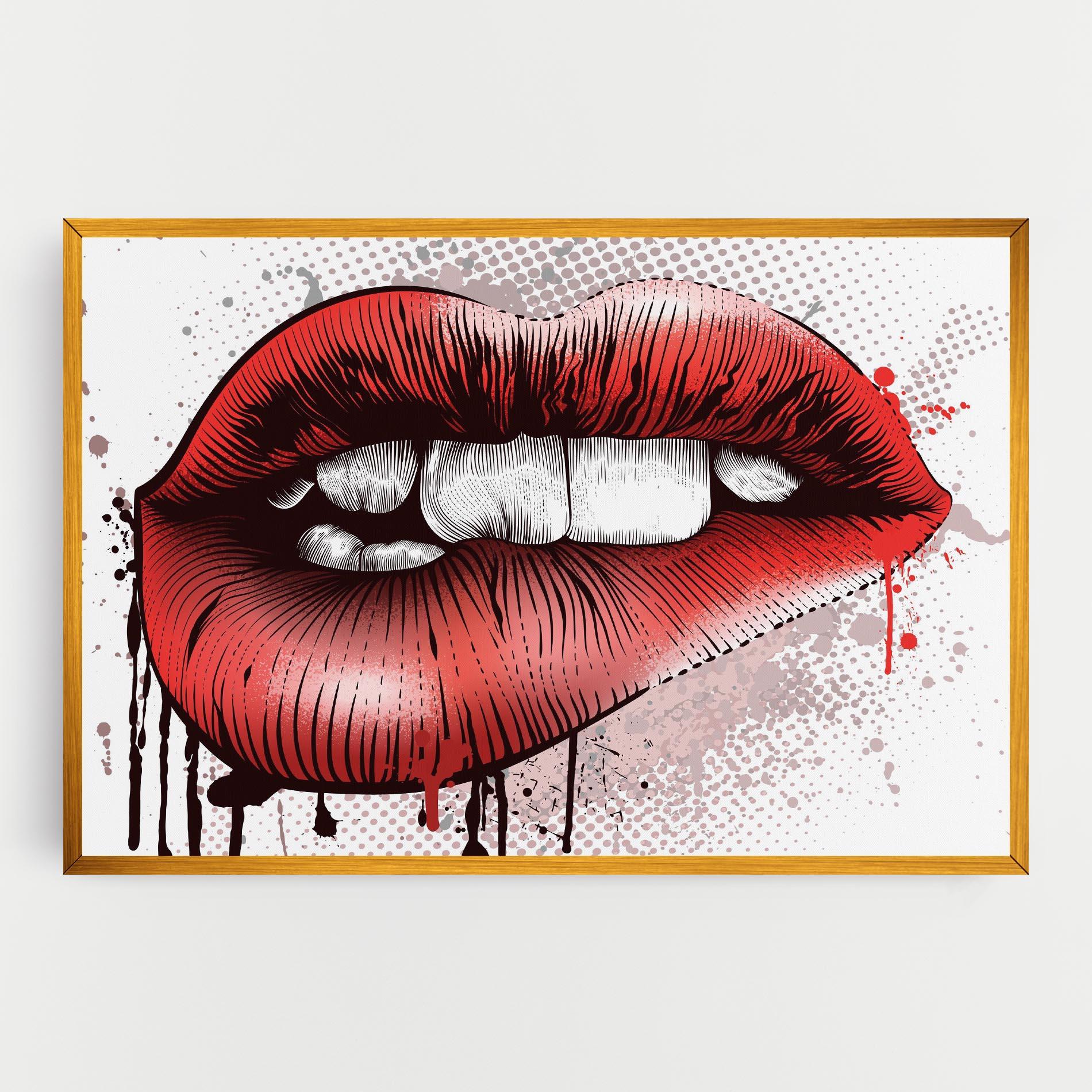 Картина на платно Lips Pop Artistic mockup 0