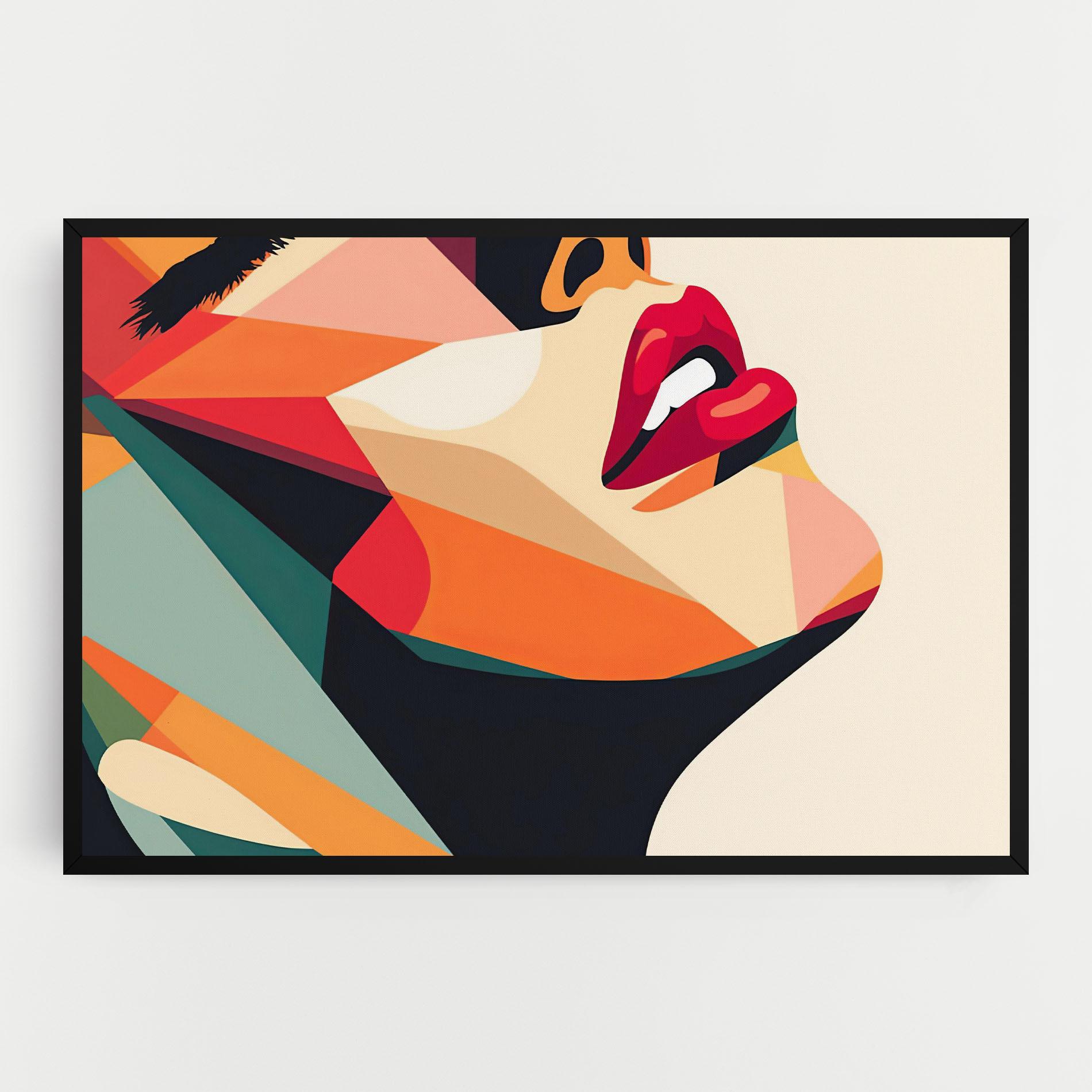 Картина на платно Abstract Lips mockup 0