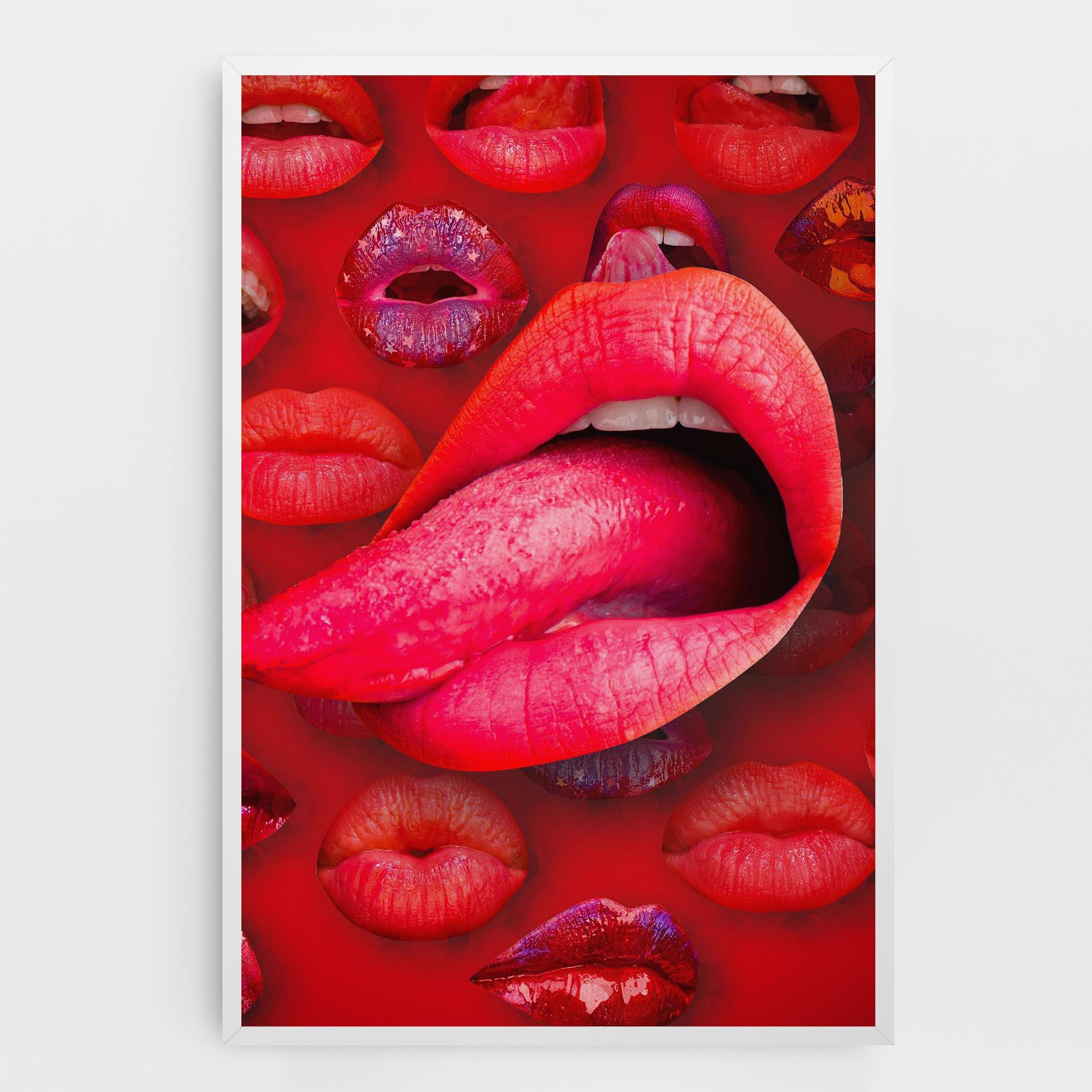 Картина на платно Big Tongue Collage mockup 0