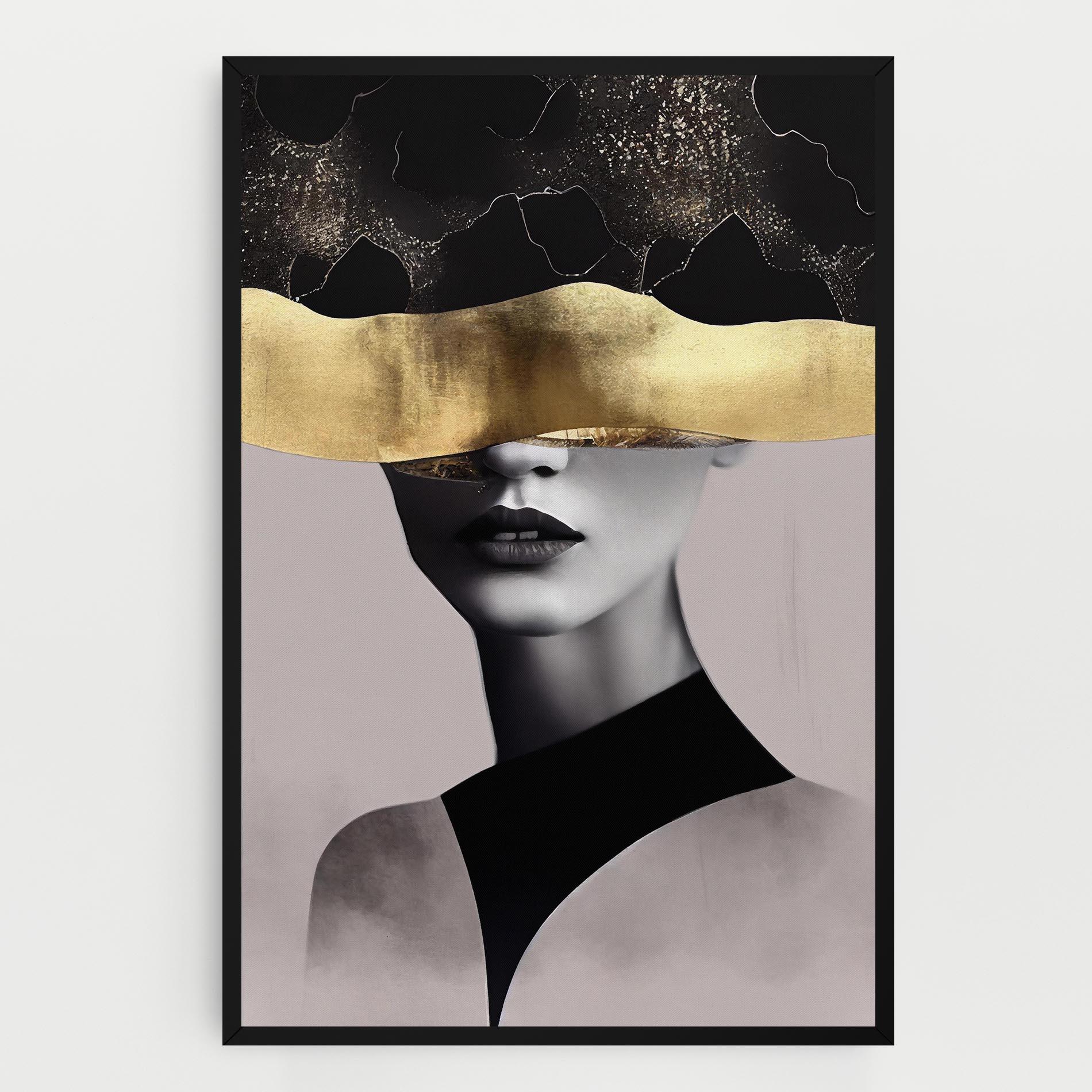 Картина на платно Grey Lips mockup 0