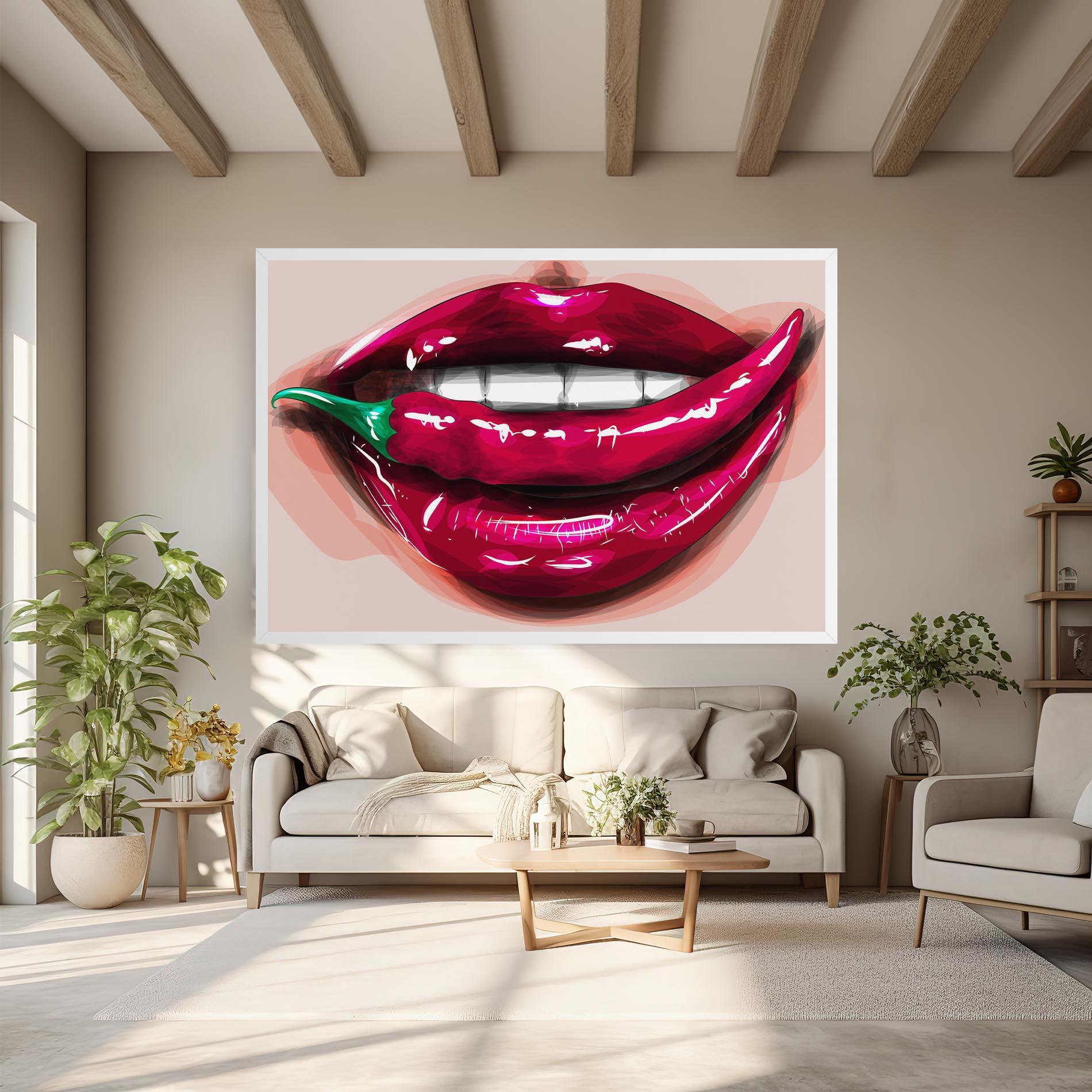 Картина на платно Chilli Lips mockup 6