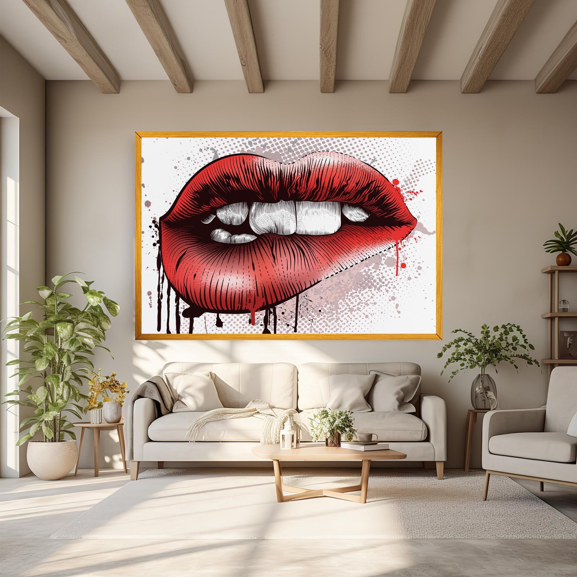 Картина на платно Lips Pop Artistic mockup 6