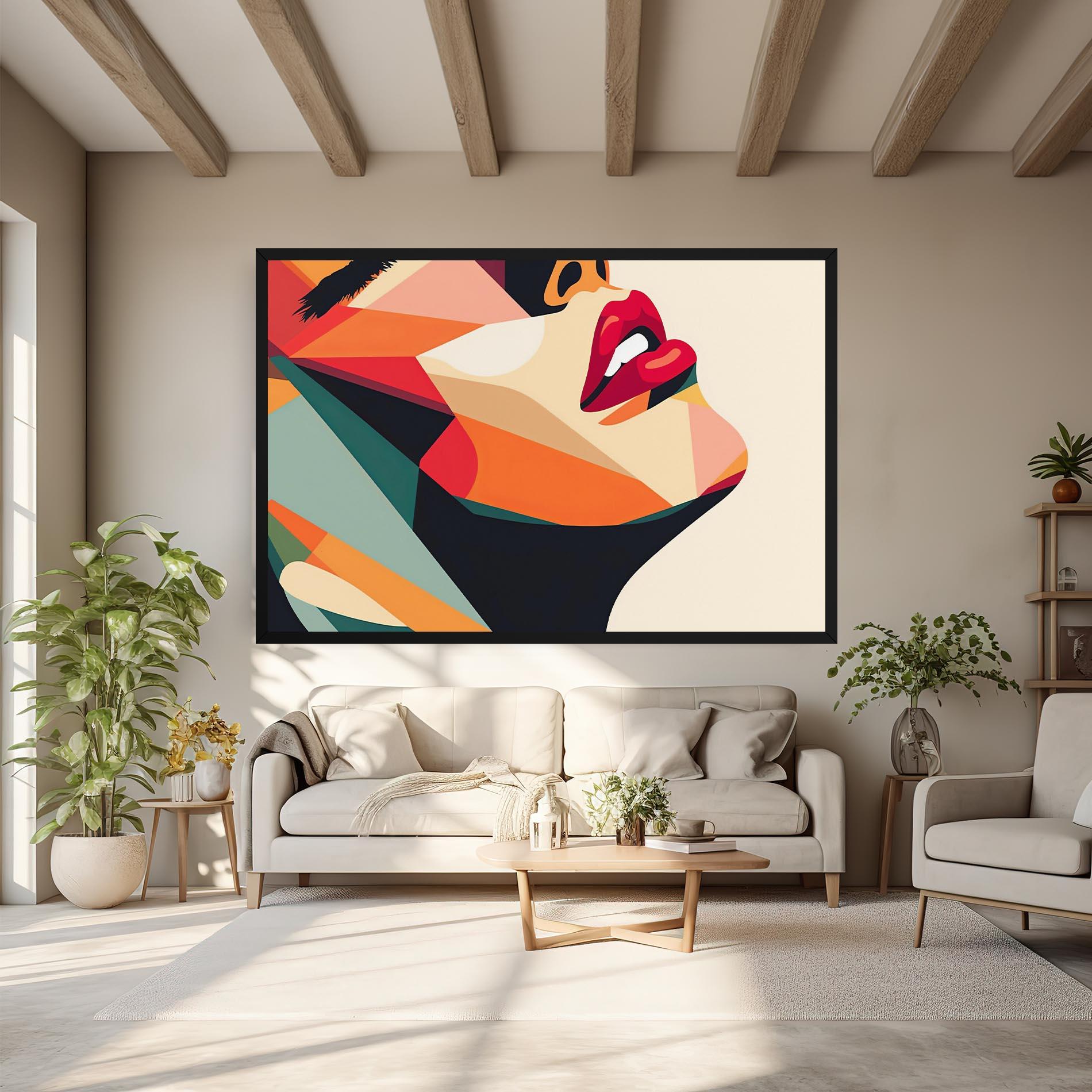 Картина на платно Abstract Lips mockup 6