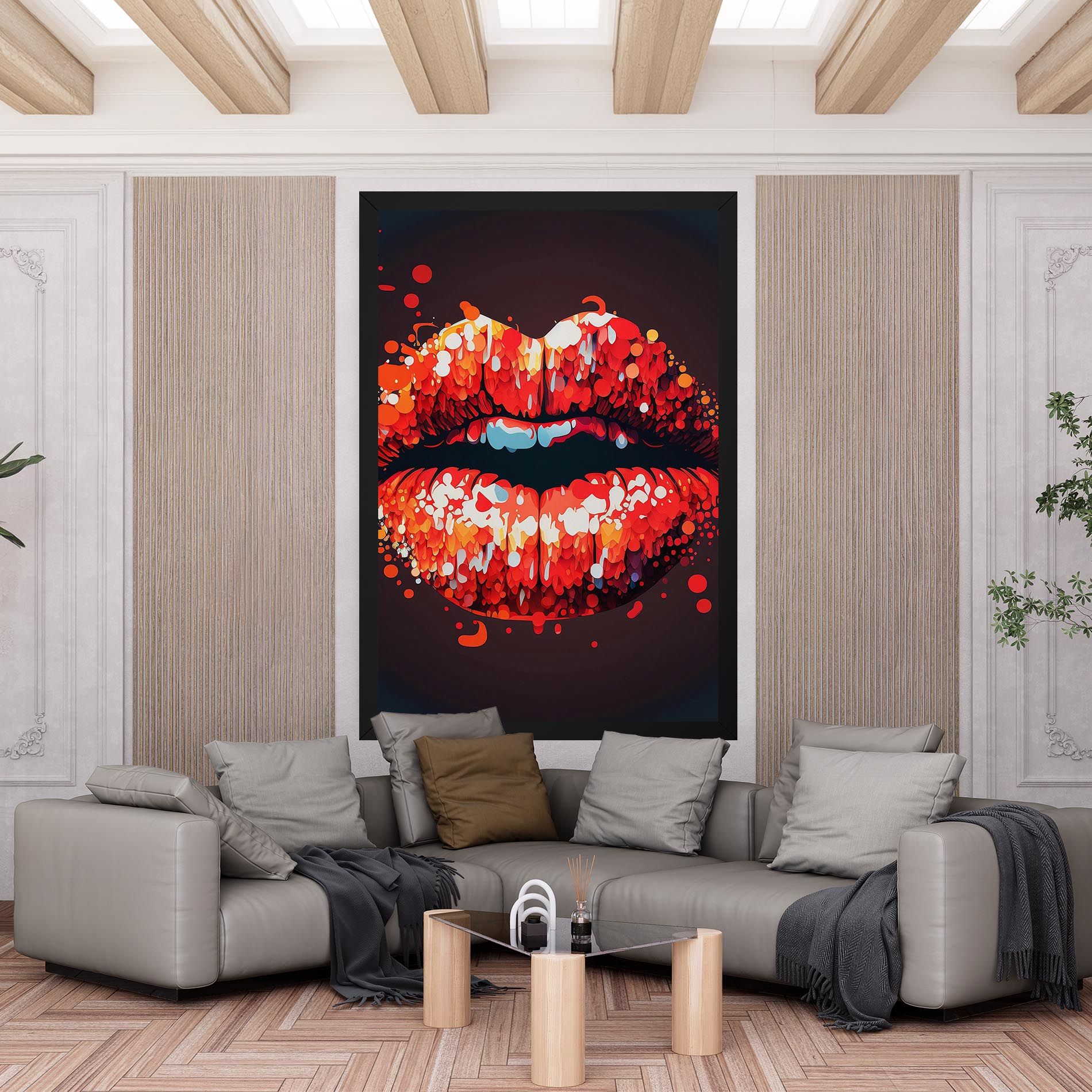Red Lips With Word Lips It mockup 6