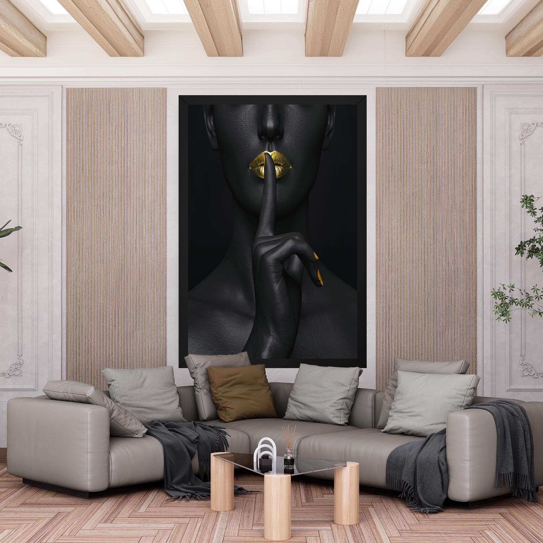 Silence Lips Portrait mockup 6