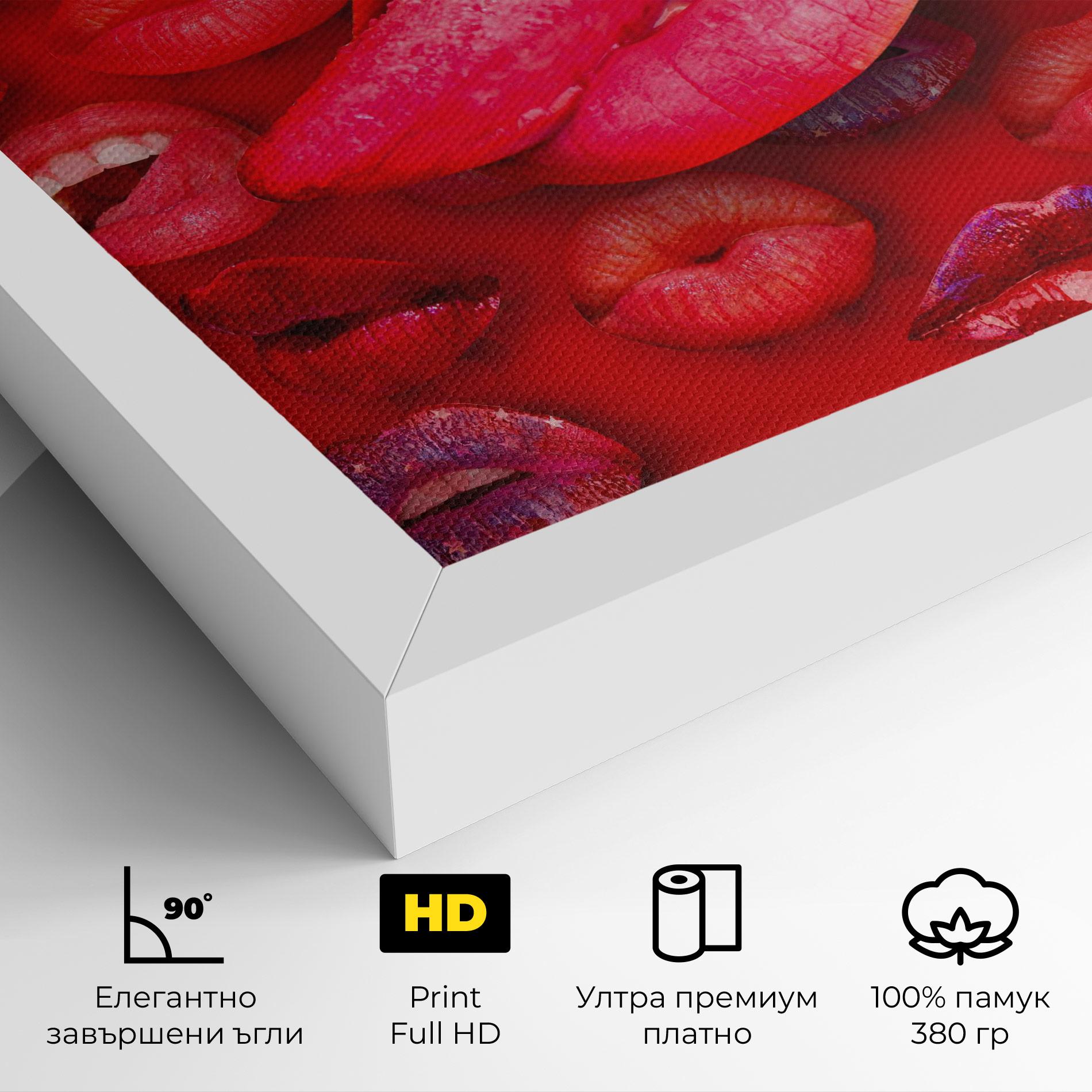 Картина на платно Big Tongue Collage mockup 4