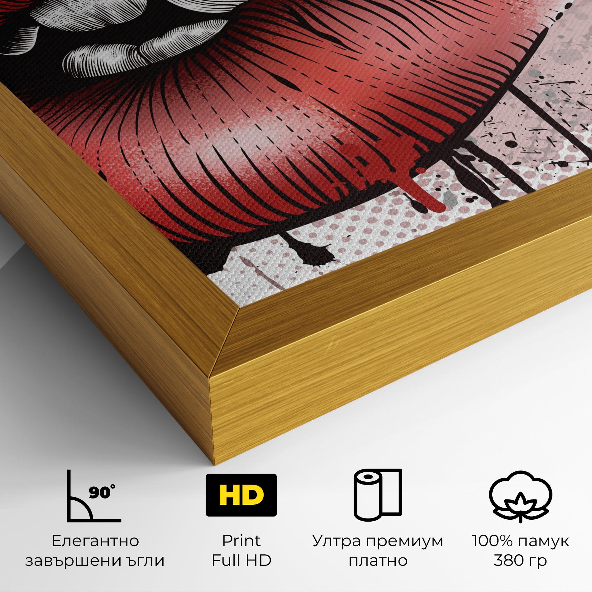 Картина на платно Lips Pop Artistic mockup 4