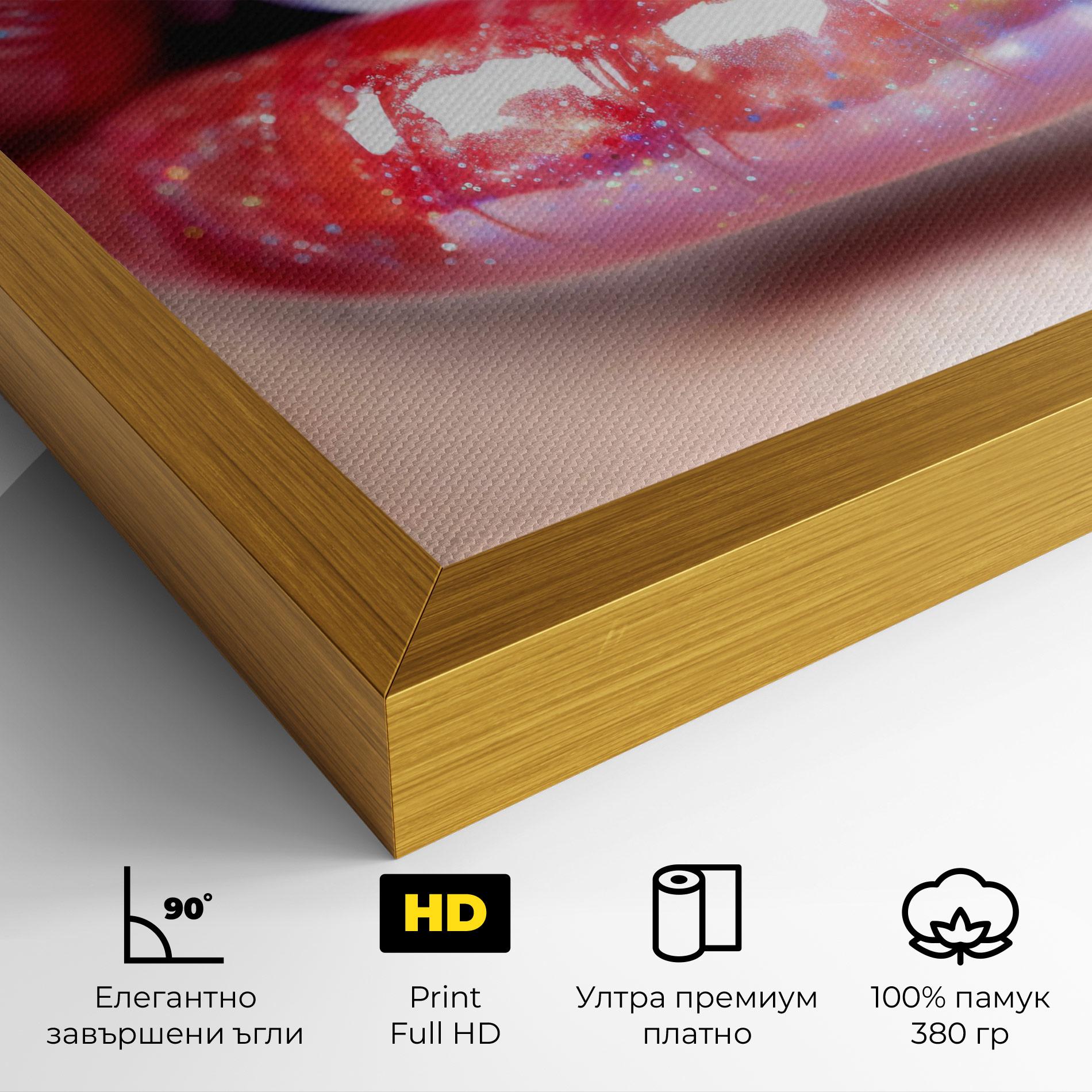 Картина на платно Red Pretty Lips mockup 4