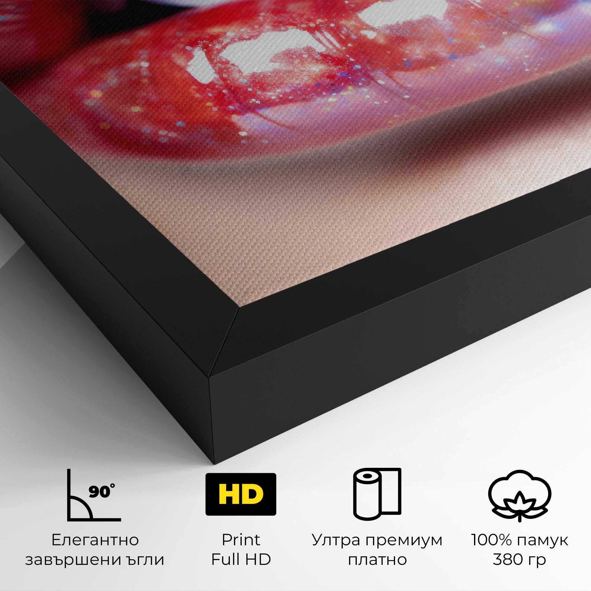 Картина на платно Red Pretty Lips mockup 4