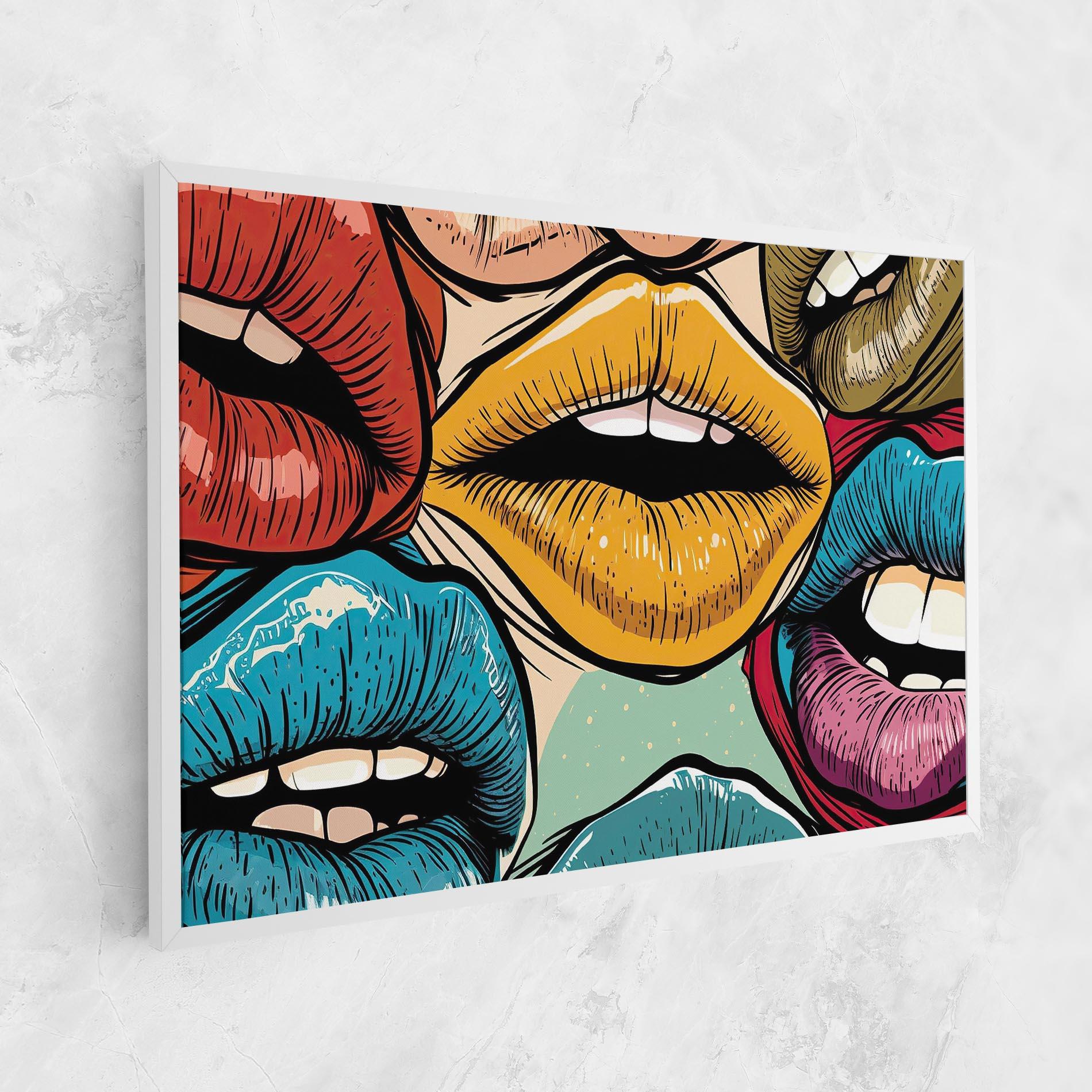 Картина на платно Comic Book Color Lips mockup 1