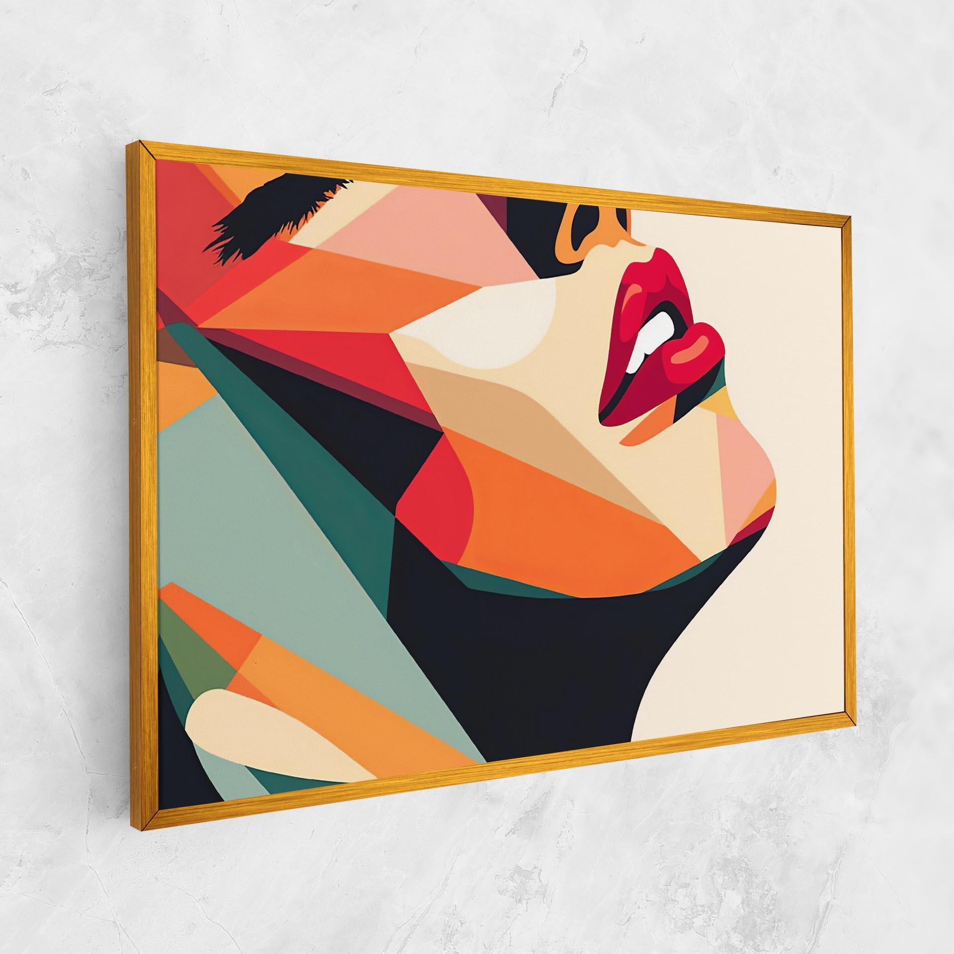 Картина на платно Abstract Lips mockup 1