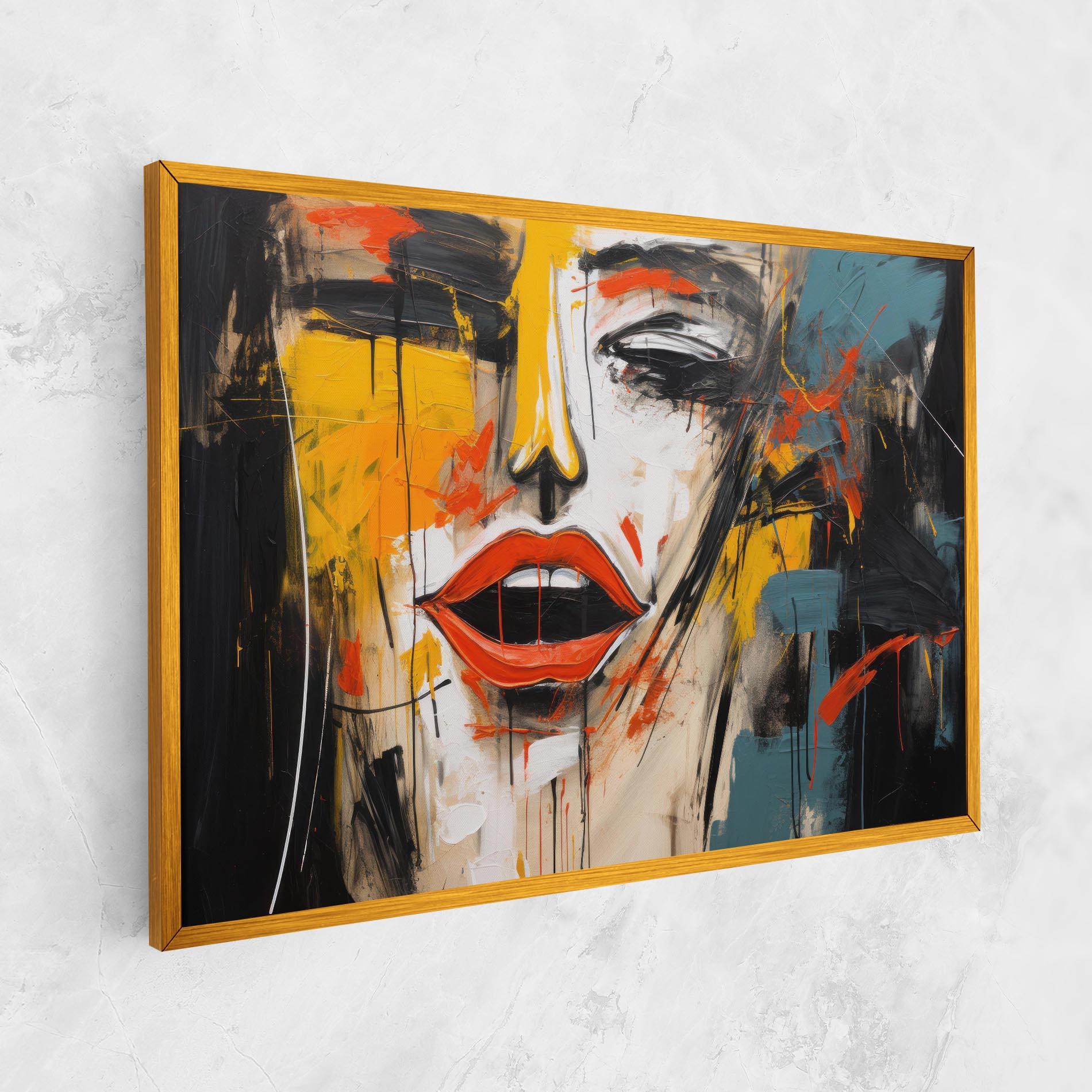 Картина на платно Abstract Woman Lips mockup 1