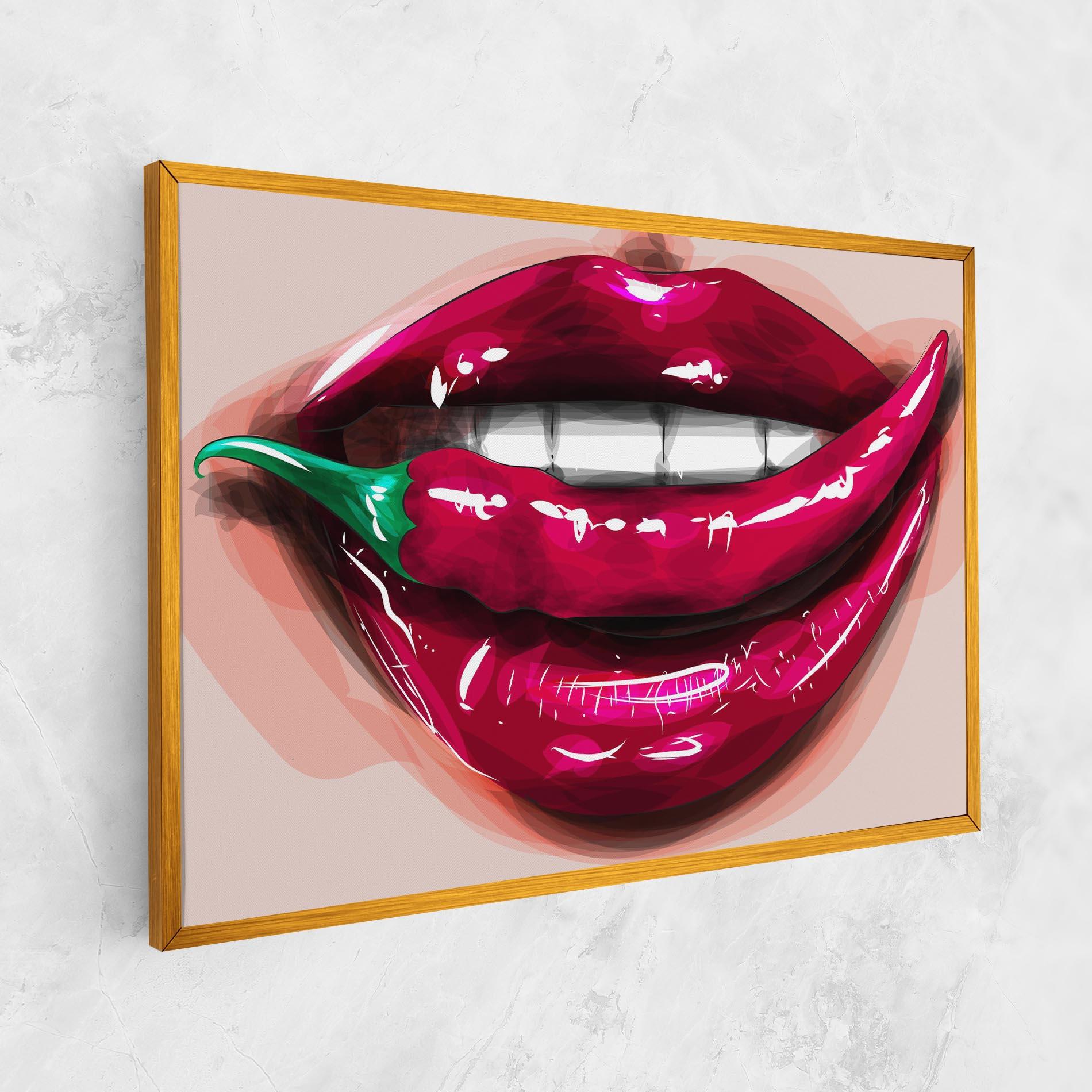 Картина на платно Chilli Lips mockup 1
