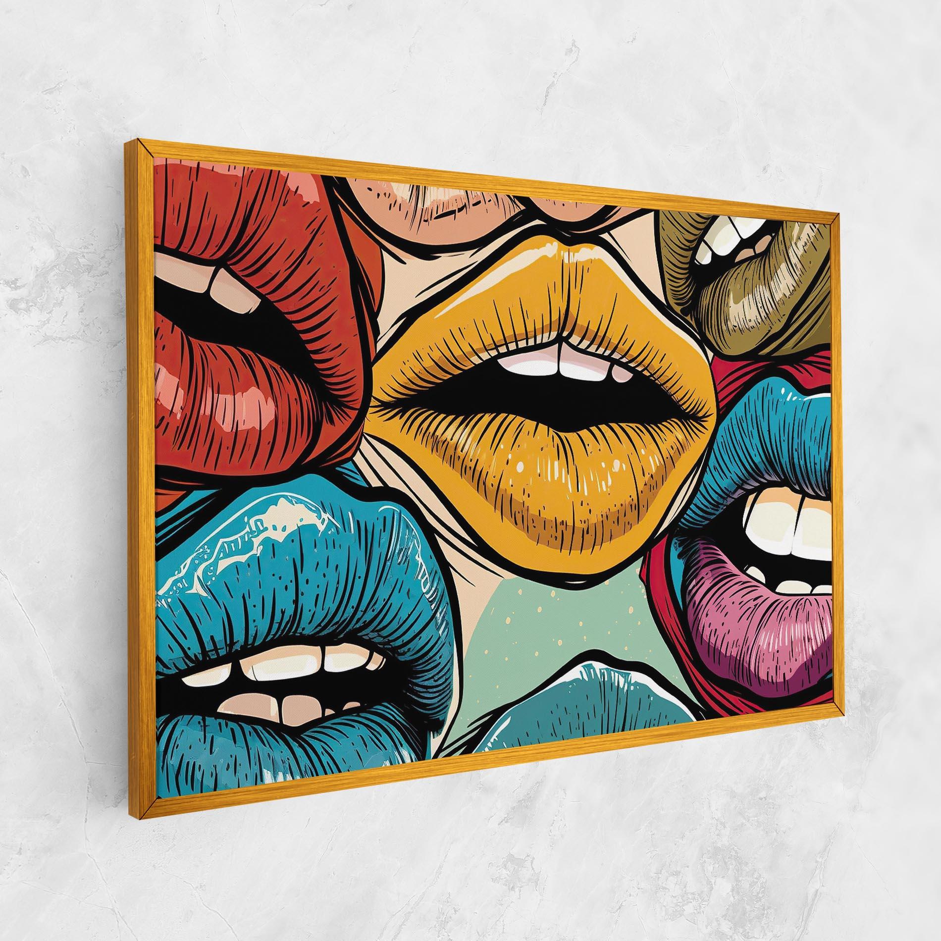 Картина на платно Comic Book Color Lips mockup 1