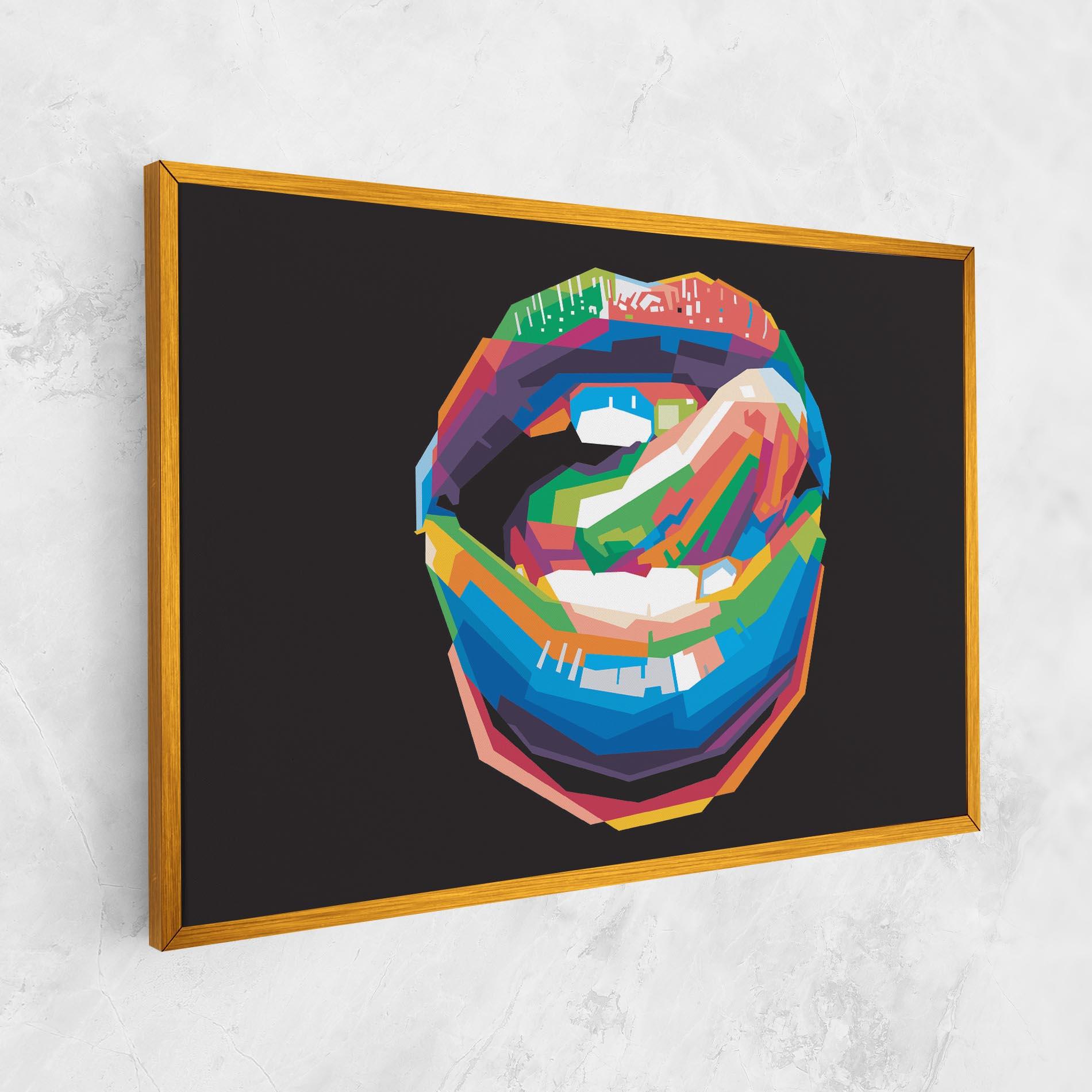 Картина на платно Lips Toungue mockup 1