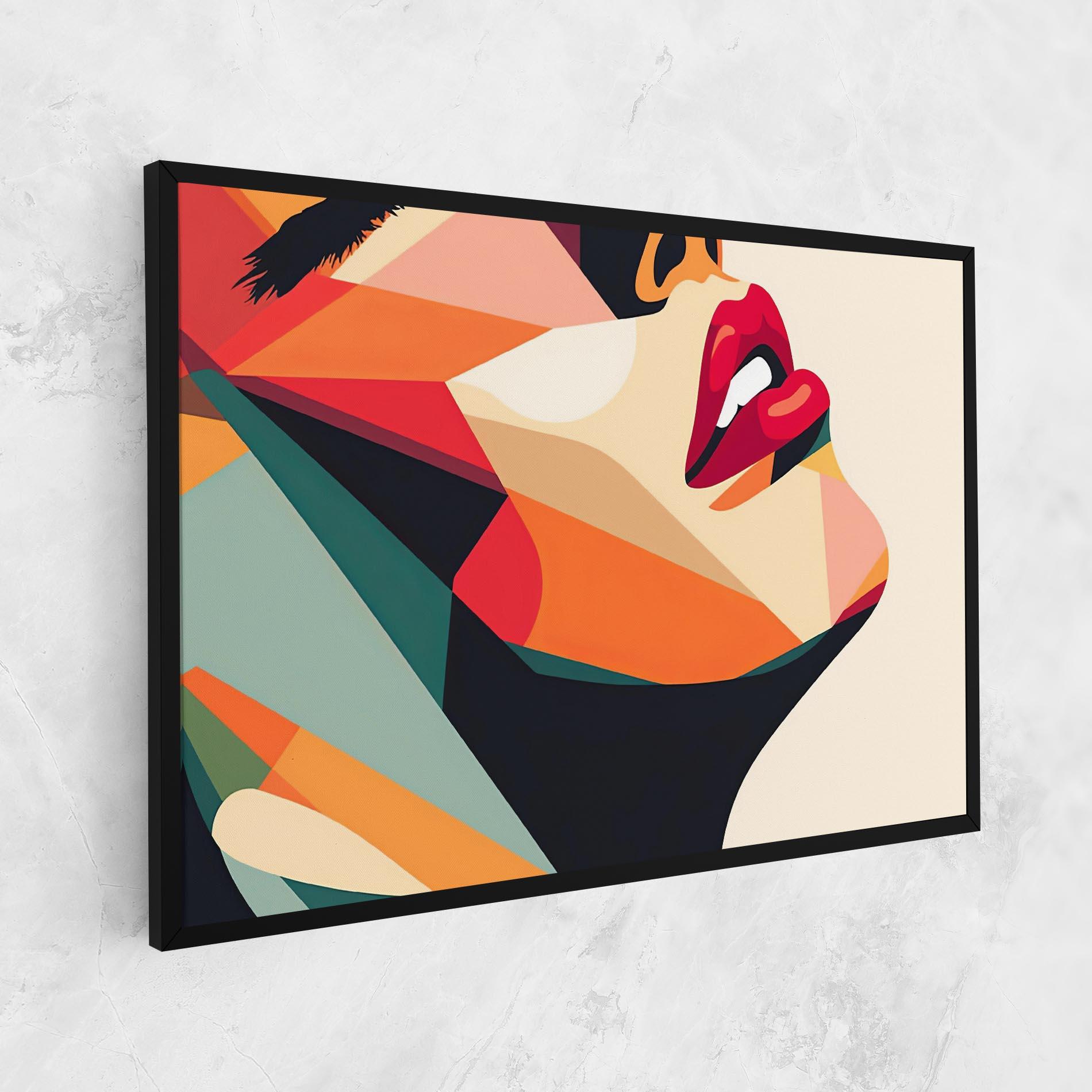 Картина на платно Abstract Lips mockup 1