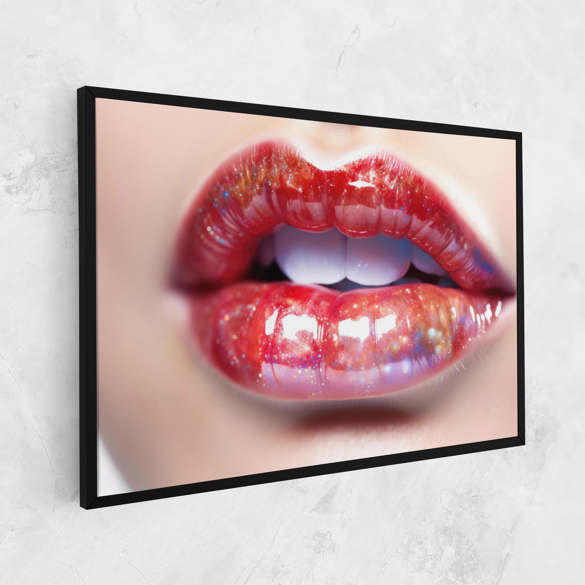 Картина на платно Red Pretty Lips mockup 1