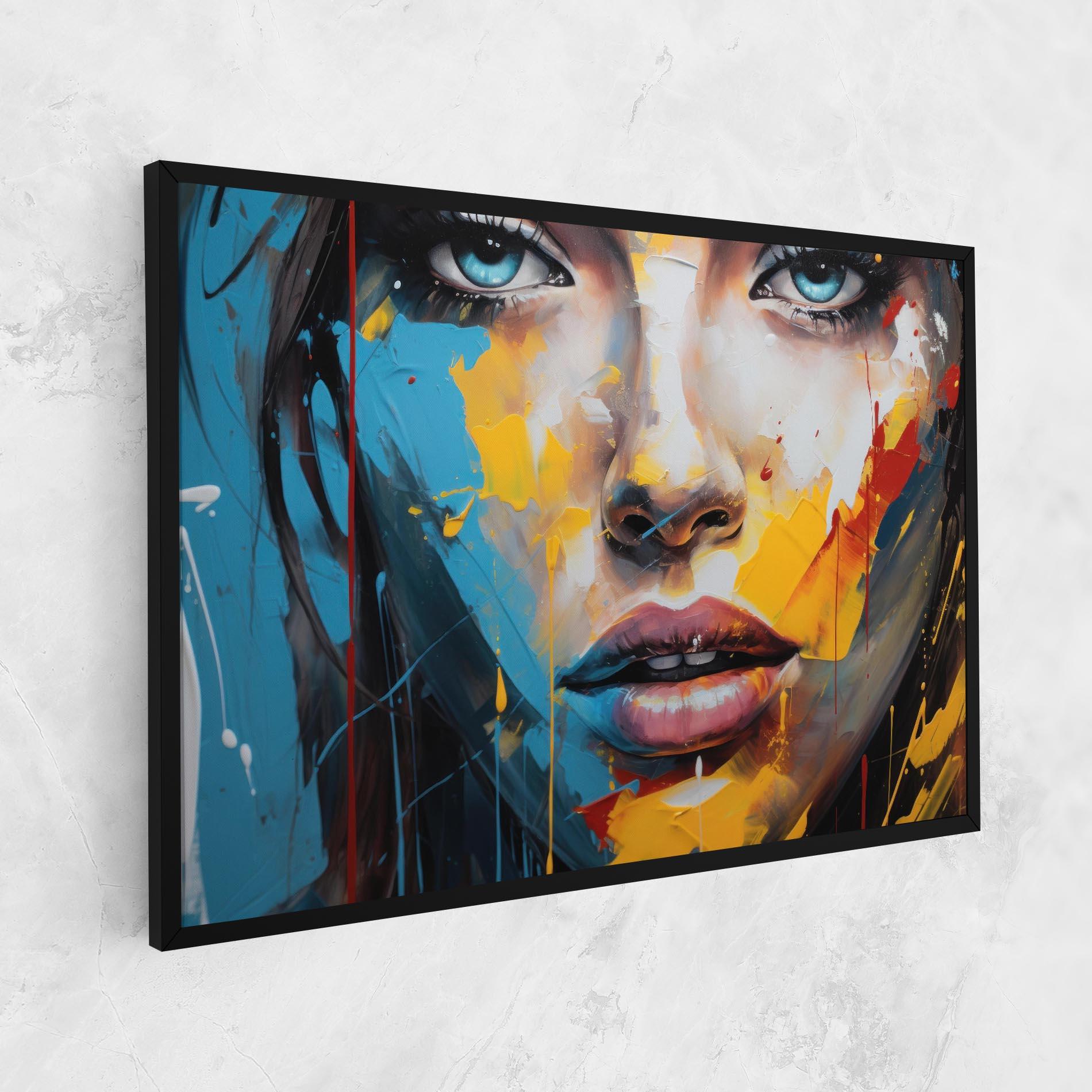 Картина на платно Woman Abstract Lips mockup 1
