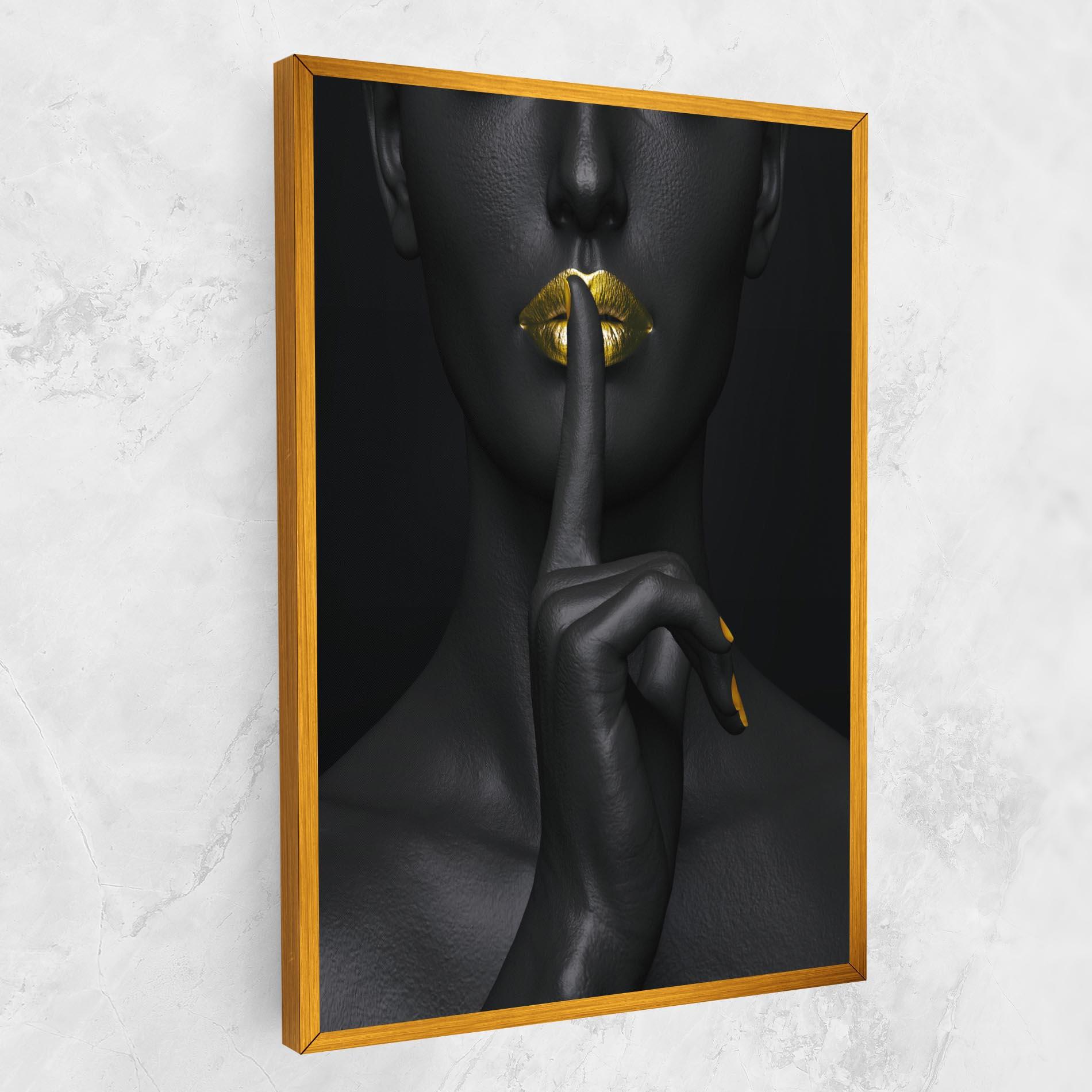 Картина на платно Silence Lips Portrait mockup 1