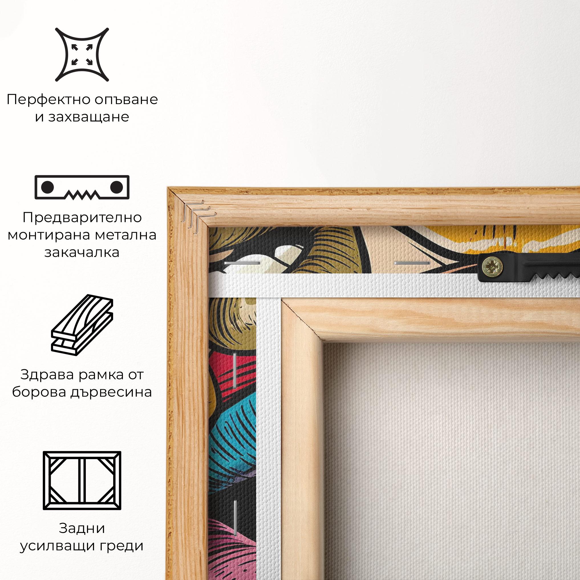 Картина на платно Comic Book Color Lips mockup 5