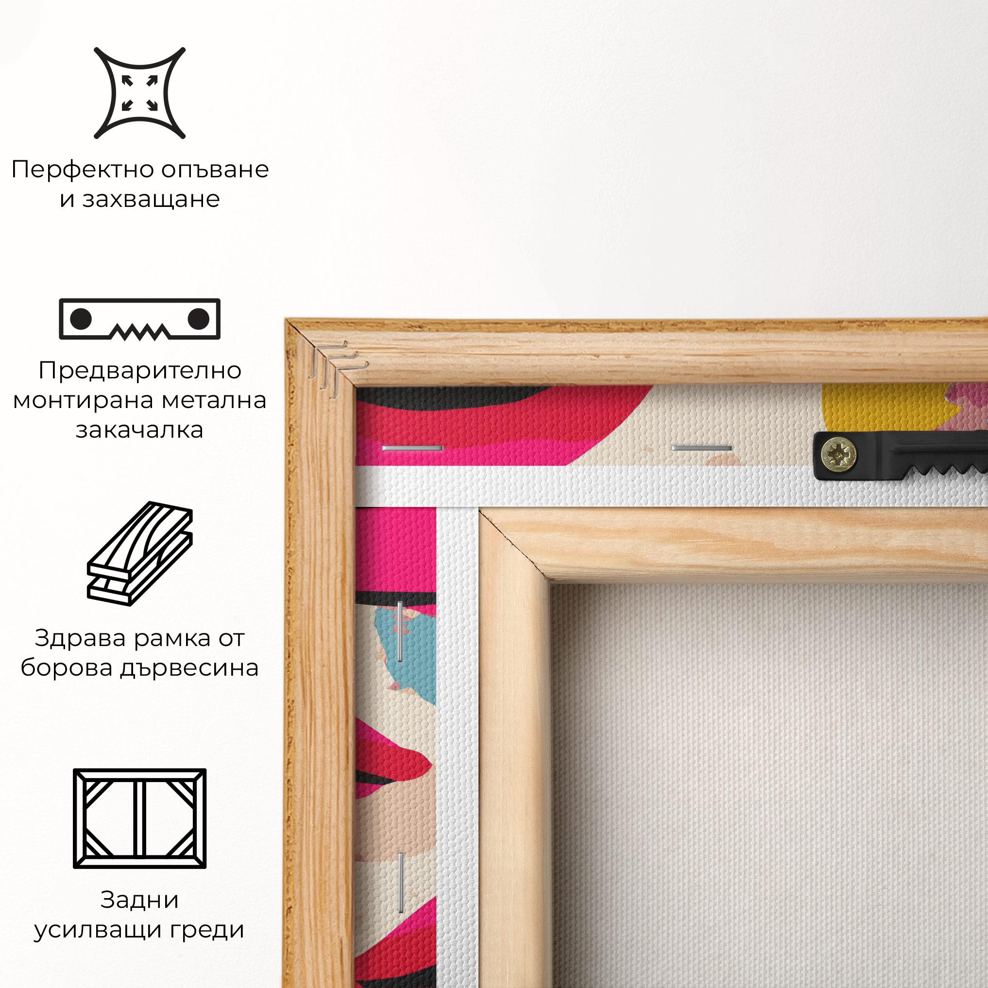 Картина на платно Pink Lips mockup 5