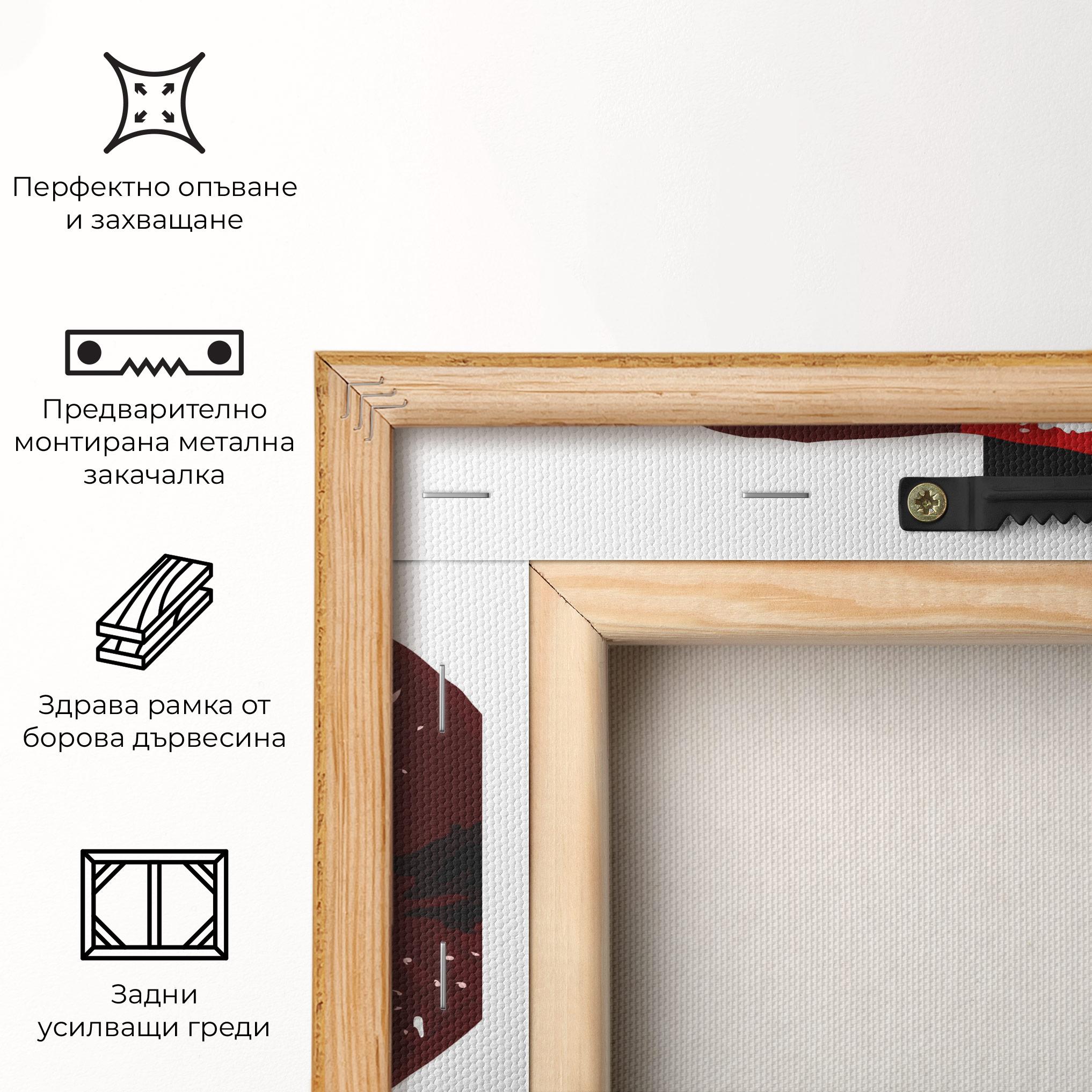 Картина на платно Red Shade Lips mockup 5