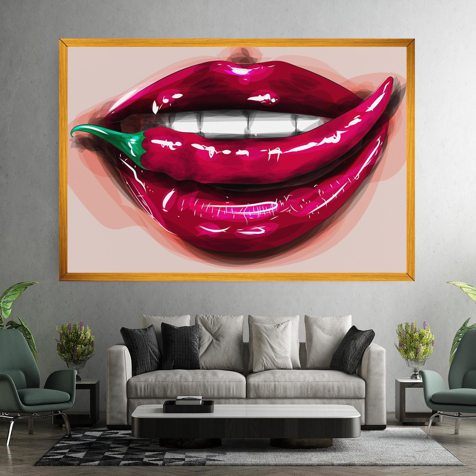 Картина на платно Chilli Lips mockup 7