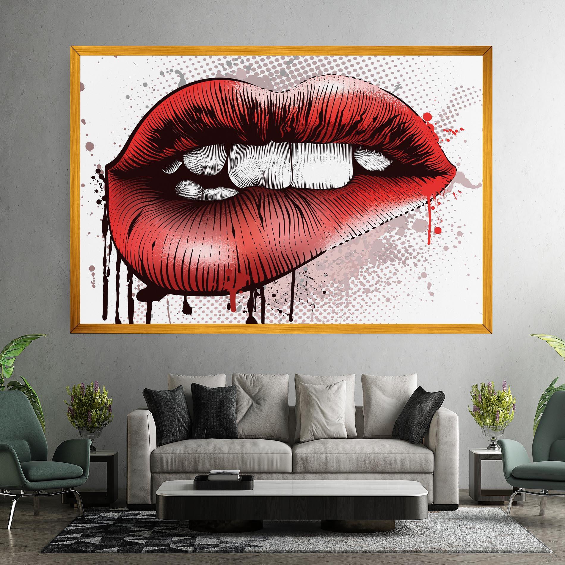 Картина на платно Lips Pop Artistic mockup 7