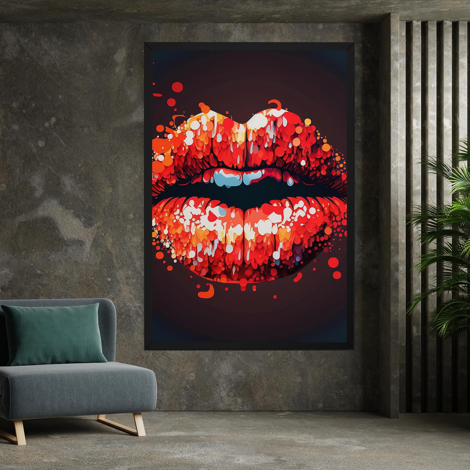 Red Lips With Word Lips It mockup 7
