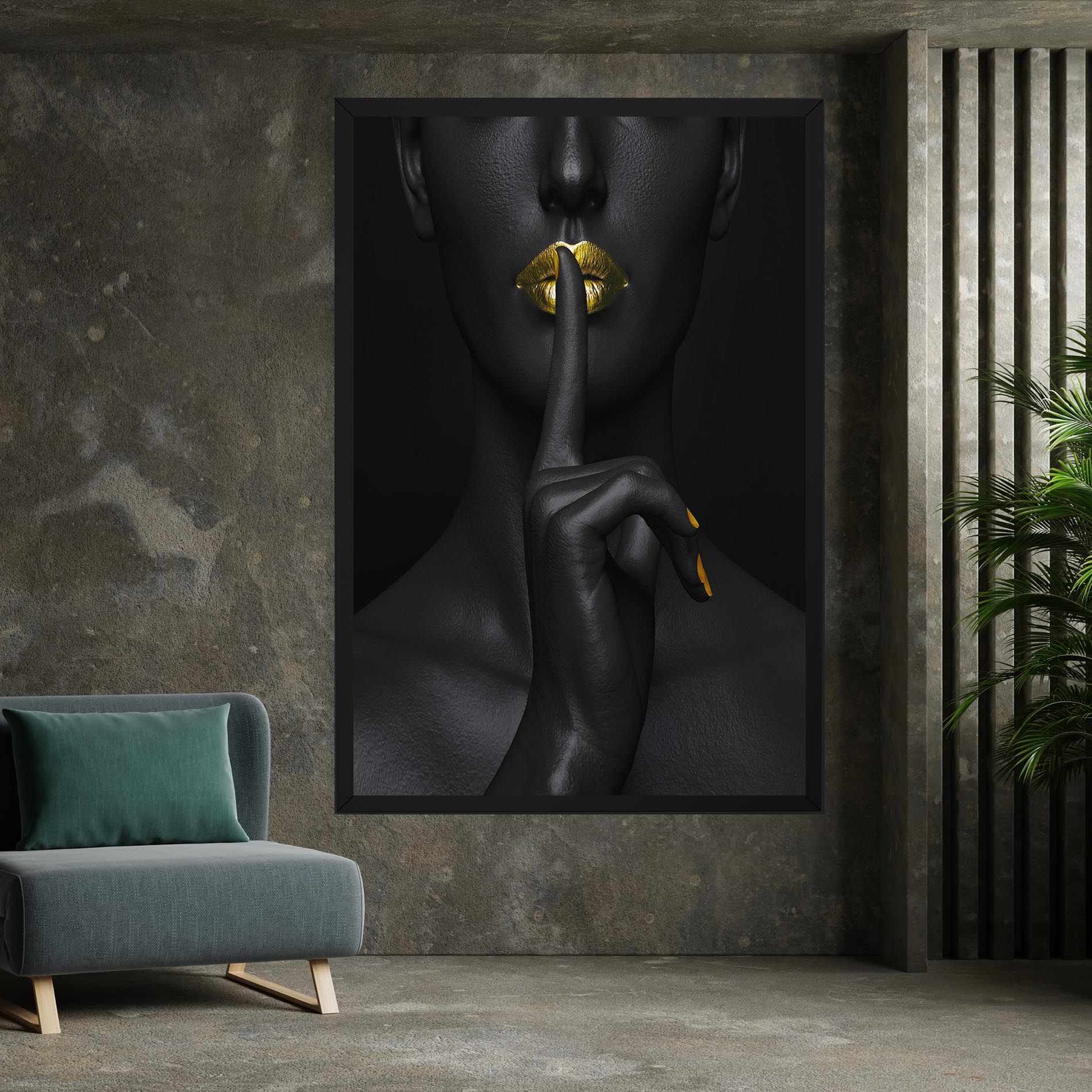 Silence Lips Portrait mockup 7