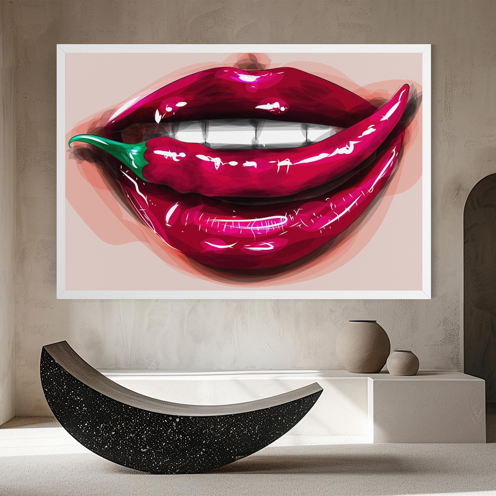 Картина на платно Chilli Lips mockup 8