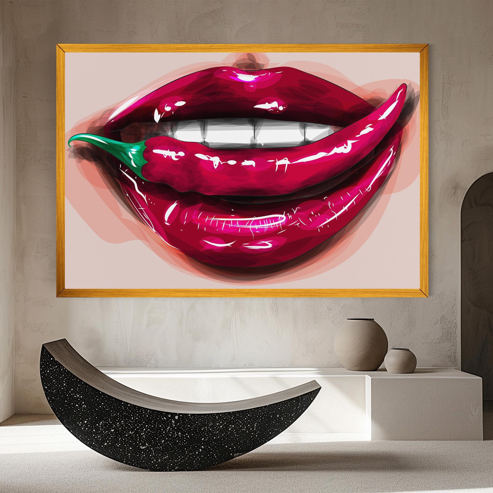 Картина на платно Chilli Lips mockup 8