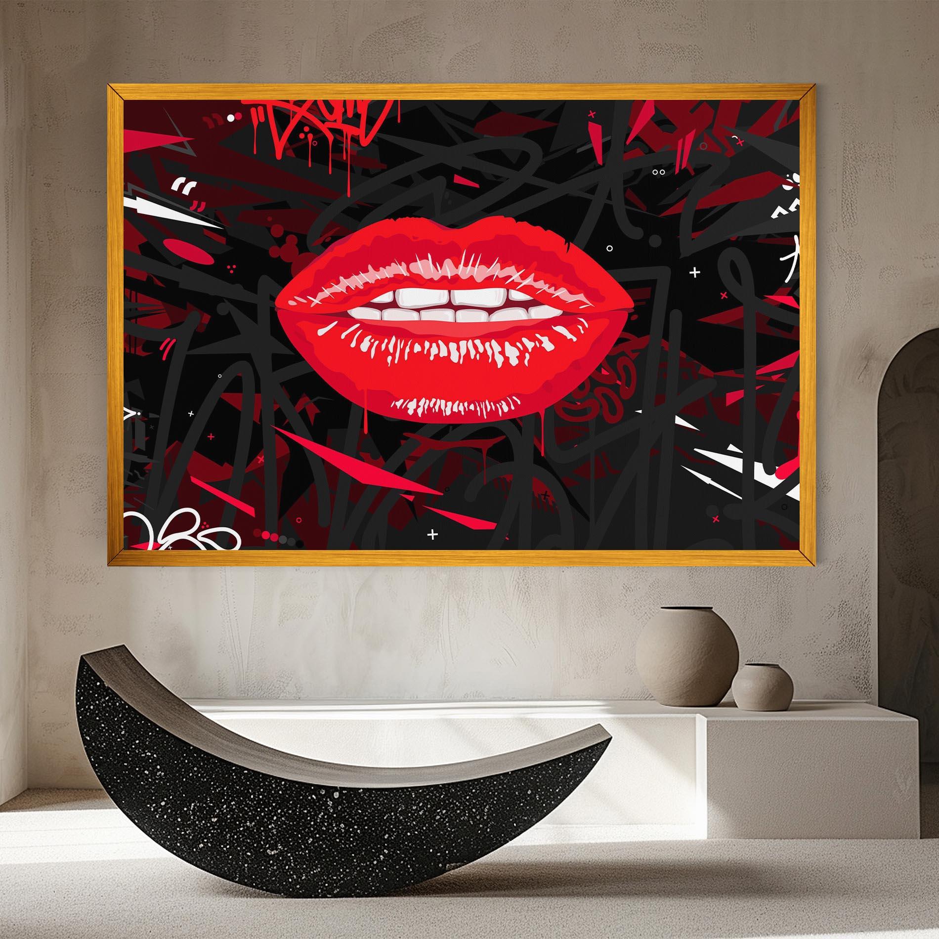 Картина на платно Graff Lips mockup 8