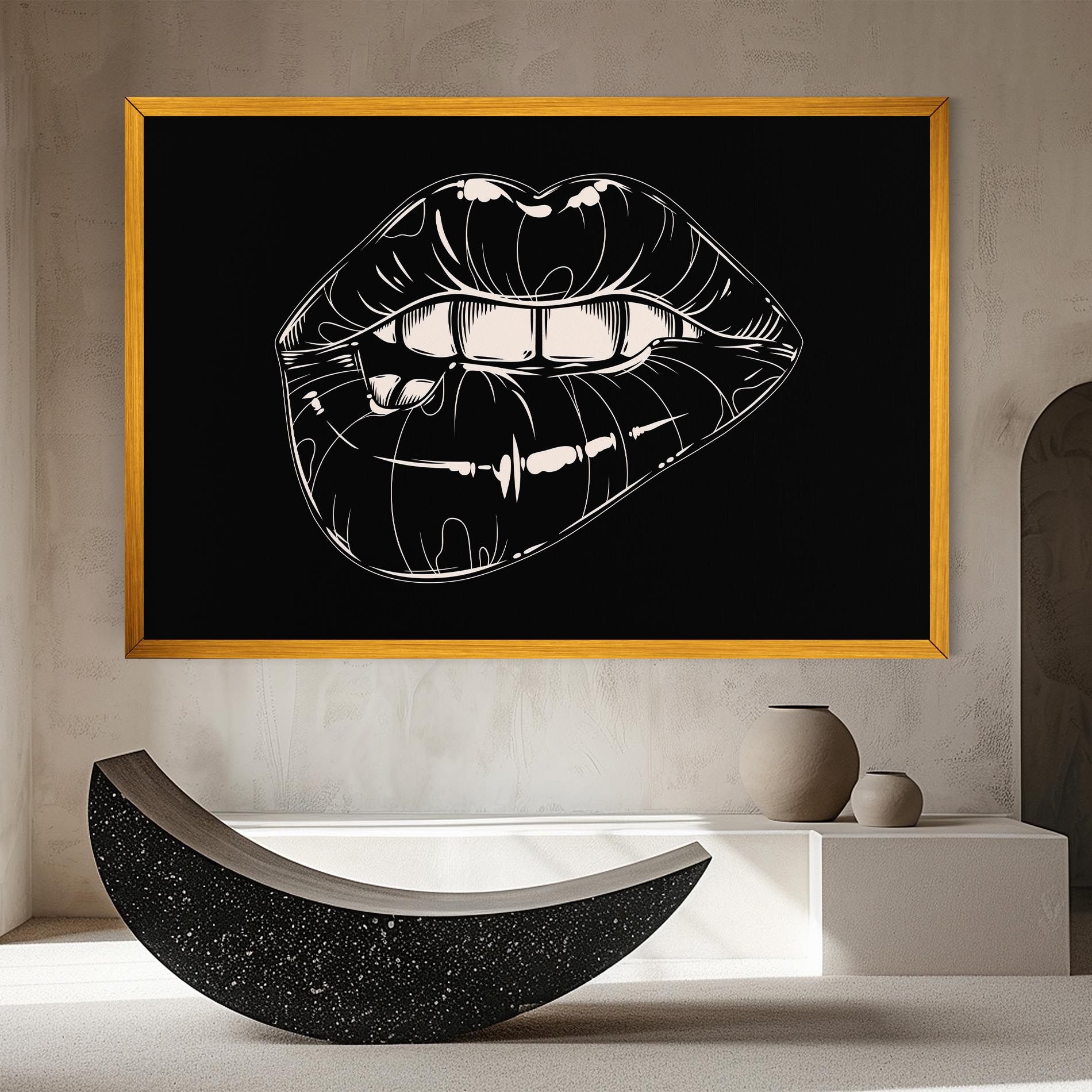 Juicy Lips On Black mockup 8