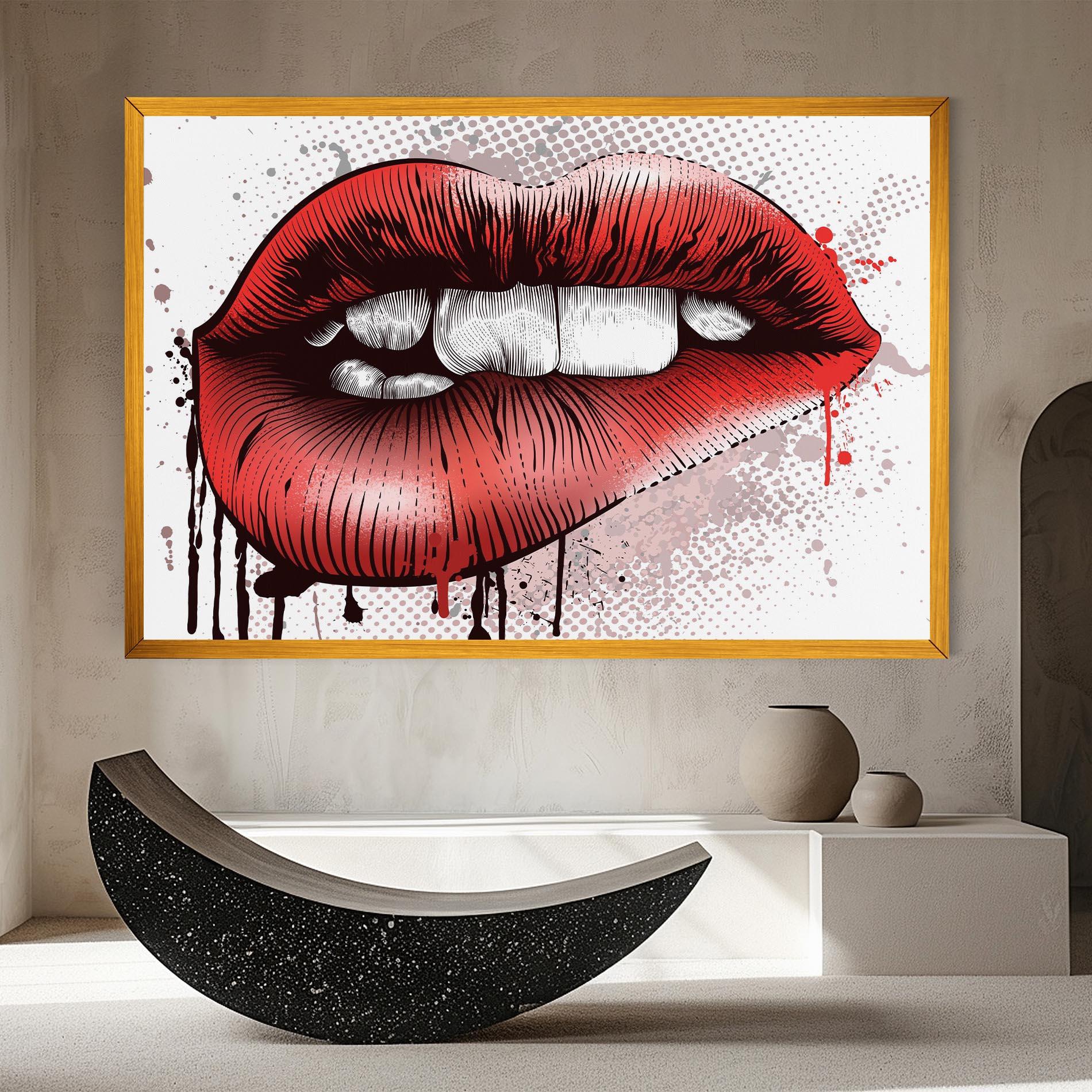 Картина на платно Lips Pop Artistic mockup 8