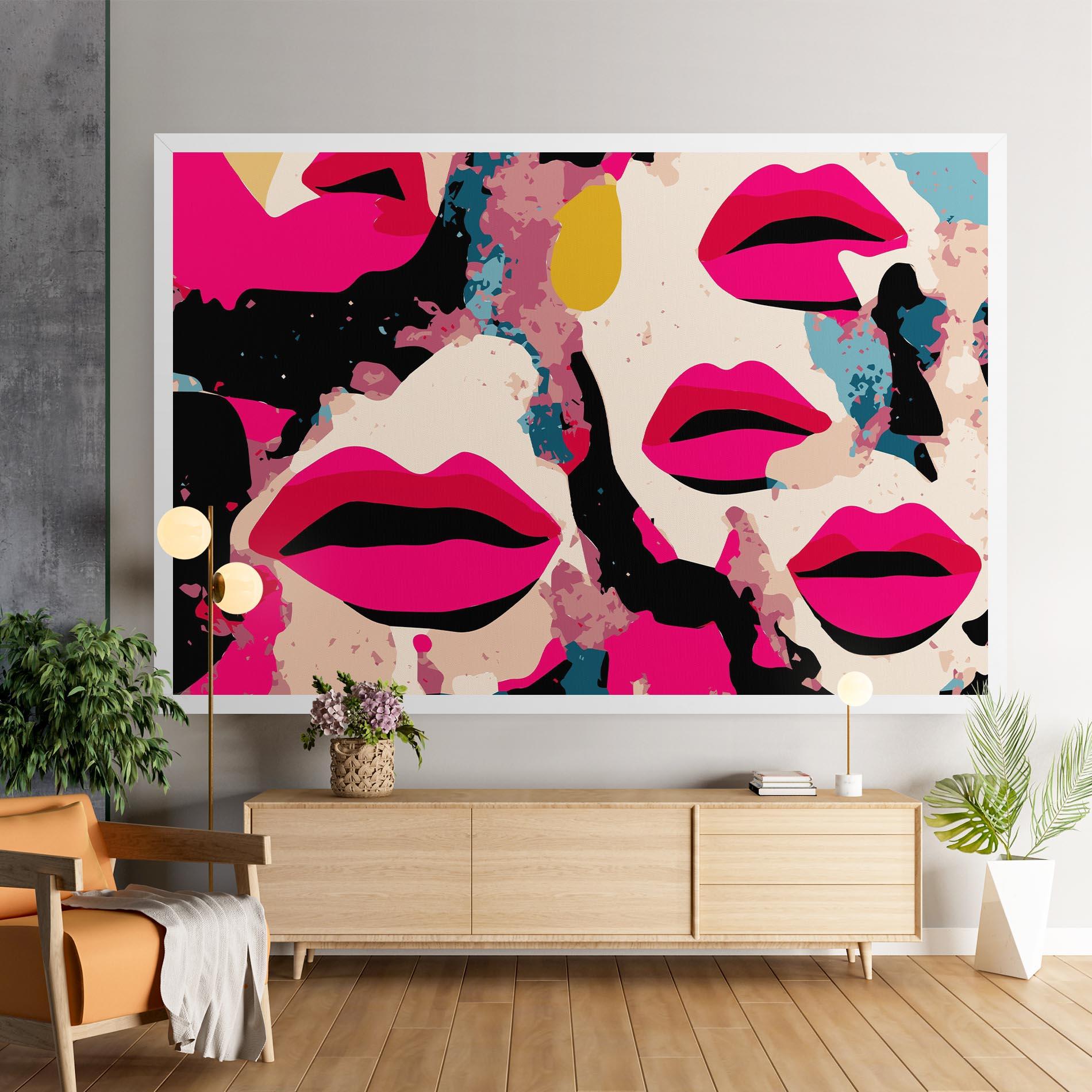 Картина на платно Pink Lips mockup 9