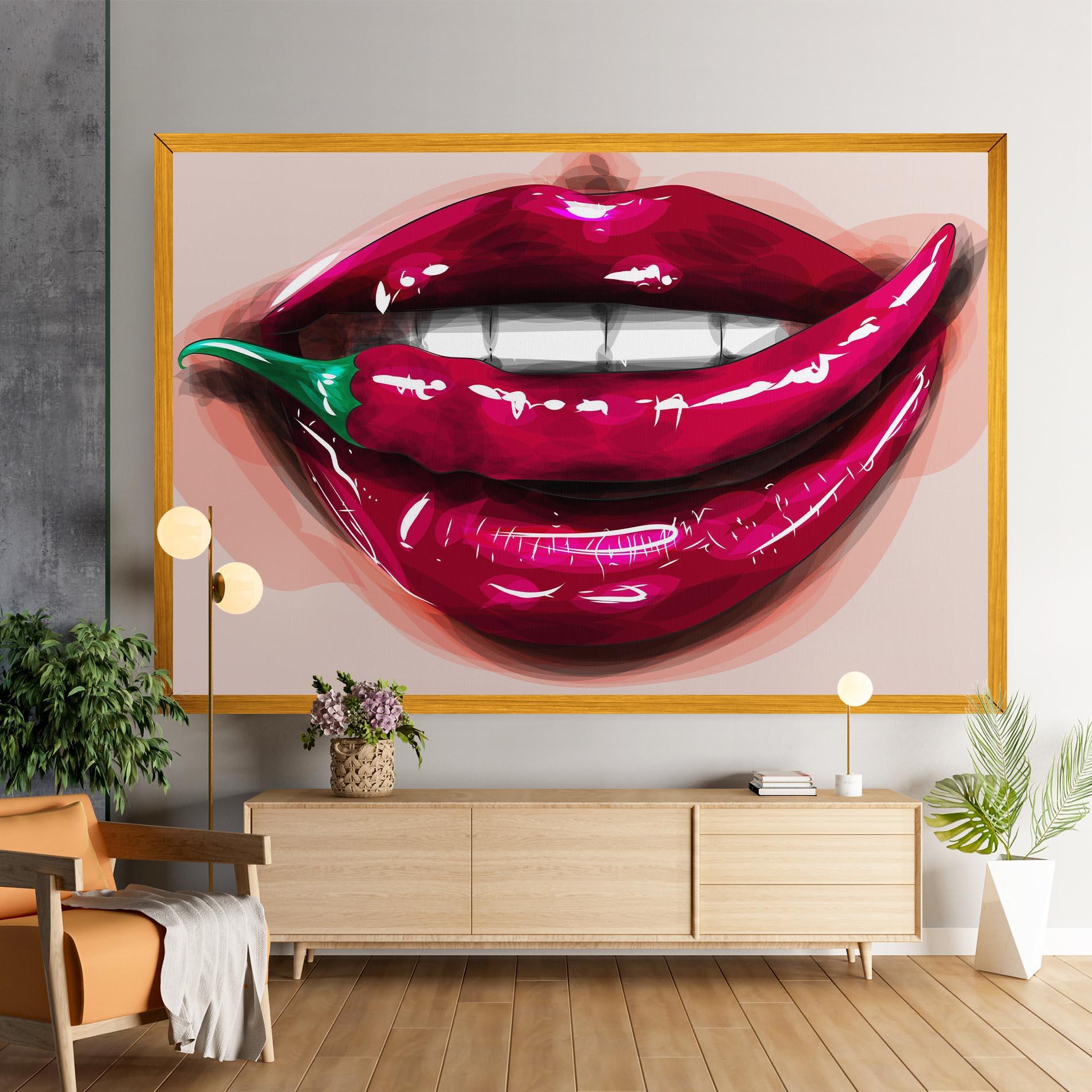 Картина на платно Chilli Lips mockup 9