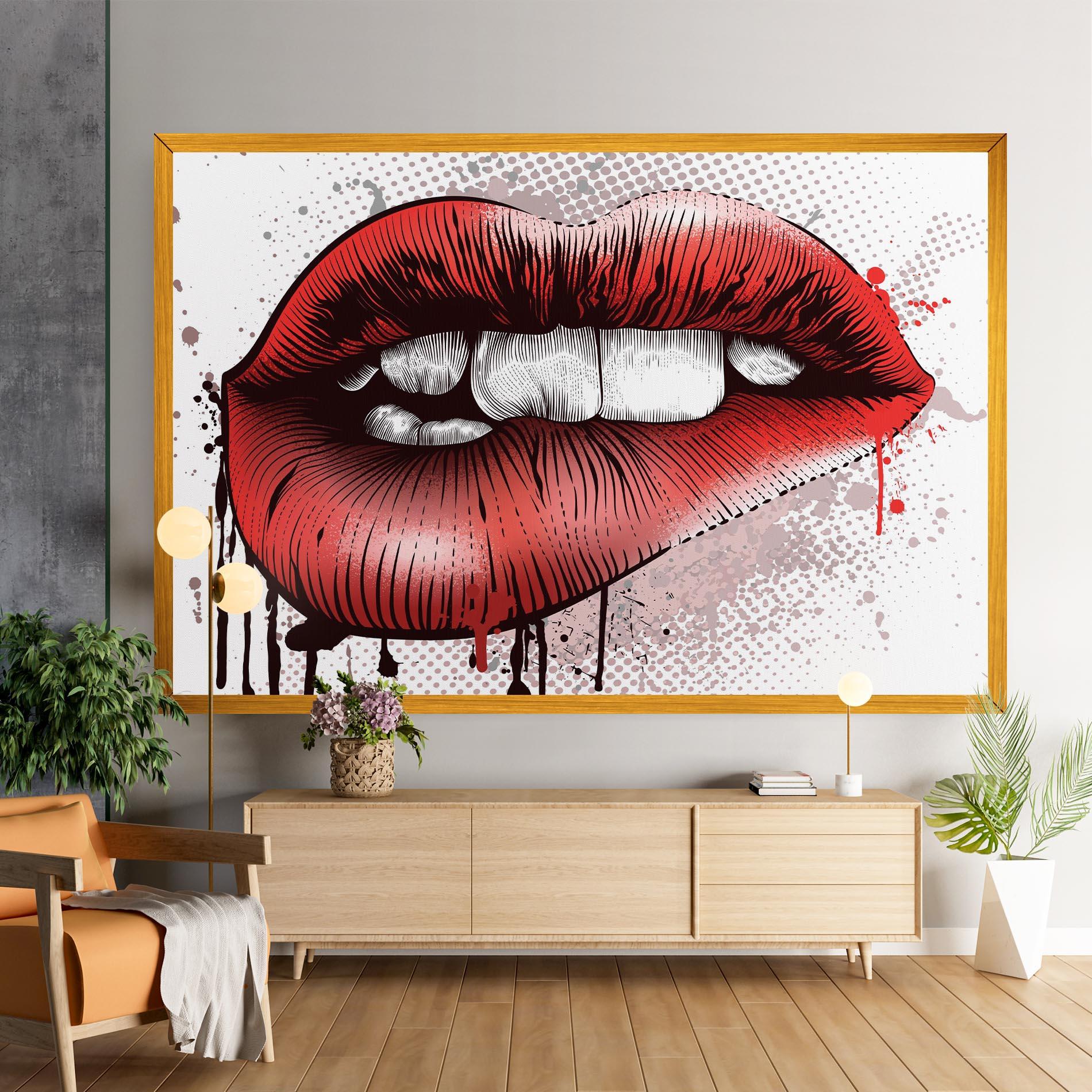 Картина на платно Lips Pop Artistic mockup 9