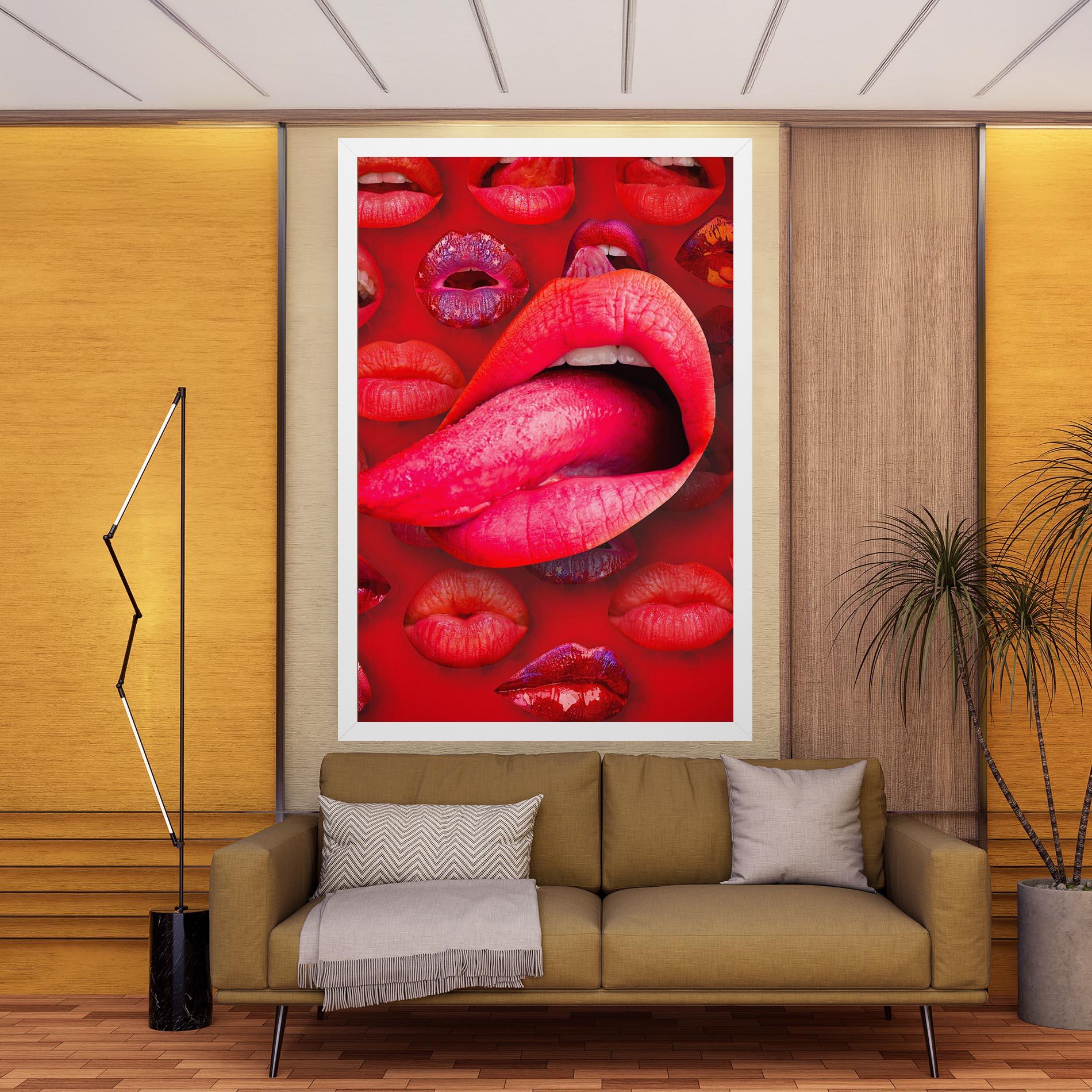Картина на платно Big Tongue Collage mockup 9